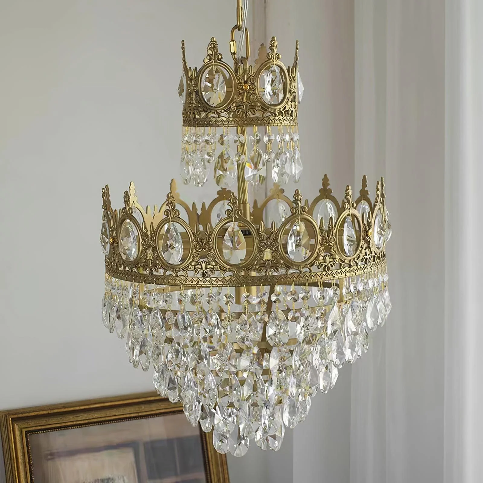 Lustra Pendant Lamp Vintage Crystal Droplets - Image 65