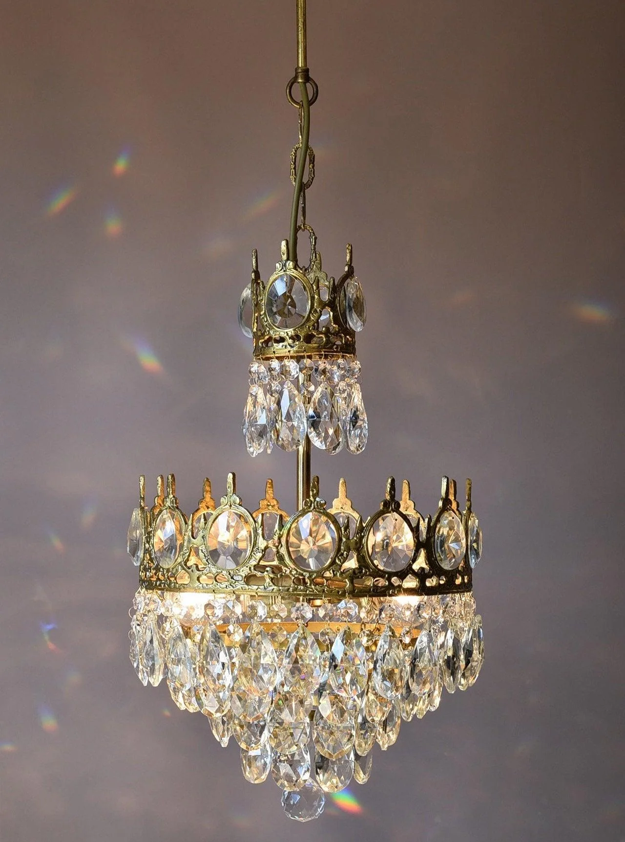 Lustra Pendant Lamp Vintage Crystal Droplets - Image 8