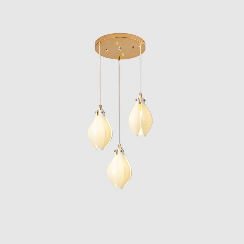 Lustra Pendant Lamp White Floral Ceramic - Image 62