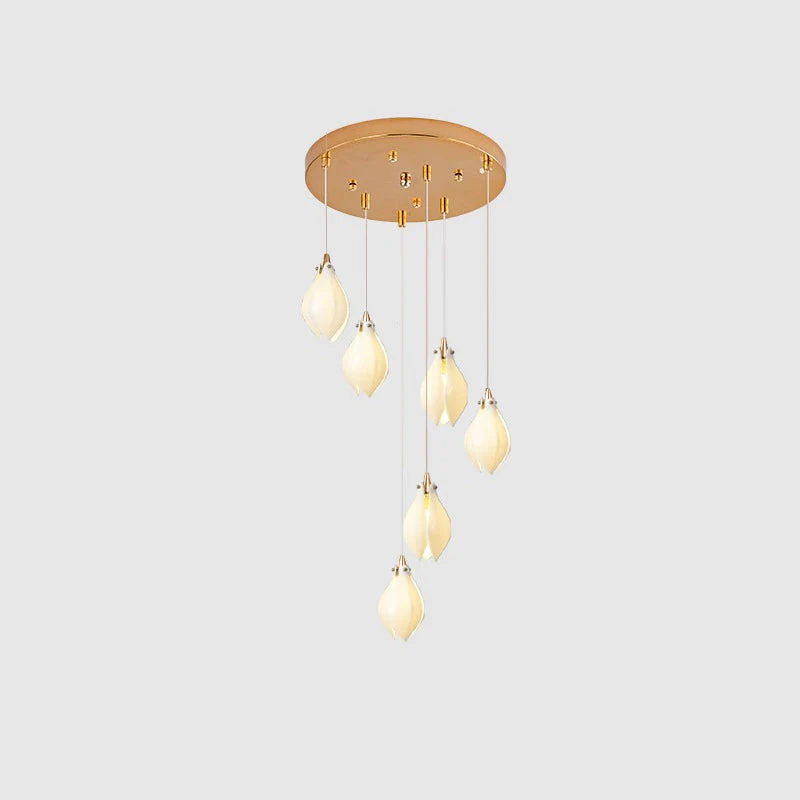 Lustra Pendant Lamp White Floral Ceramic - Image 65