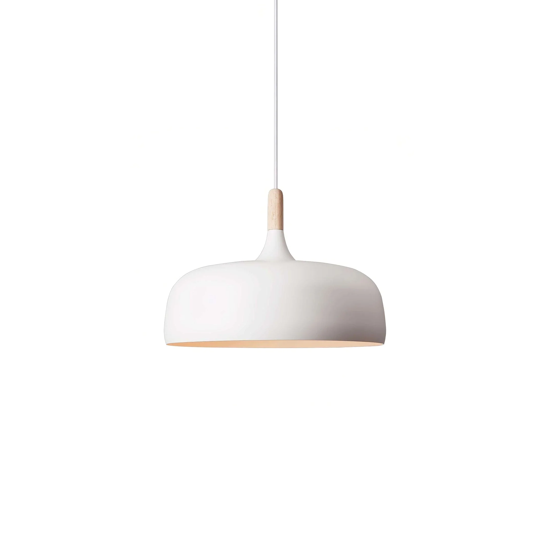 Lustra Pendant Lamp White Shade Wood - Image 106