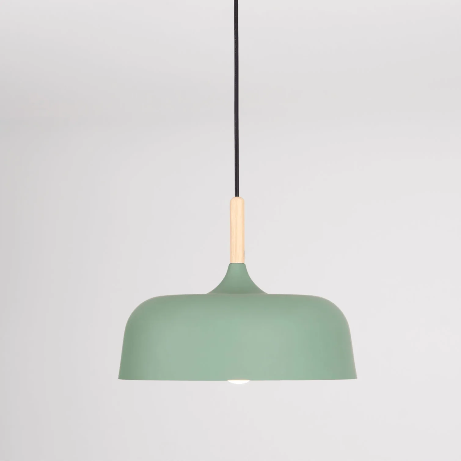 Lustra Pendant Lamp White Shade Wood - Image 38