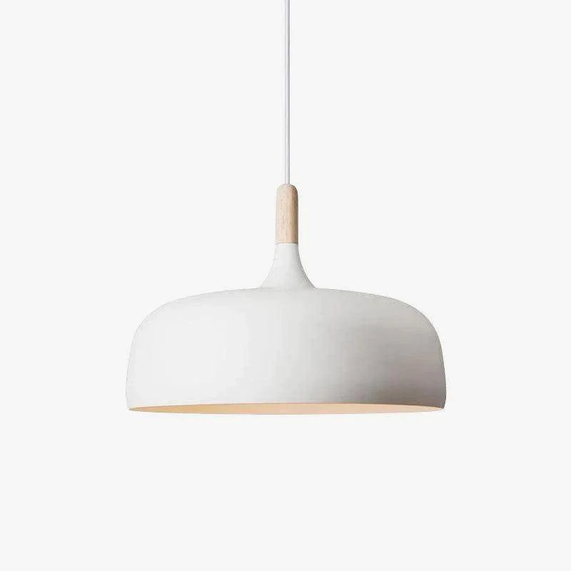 Lustra Pendant Lamp White Shade Wood - Image 72