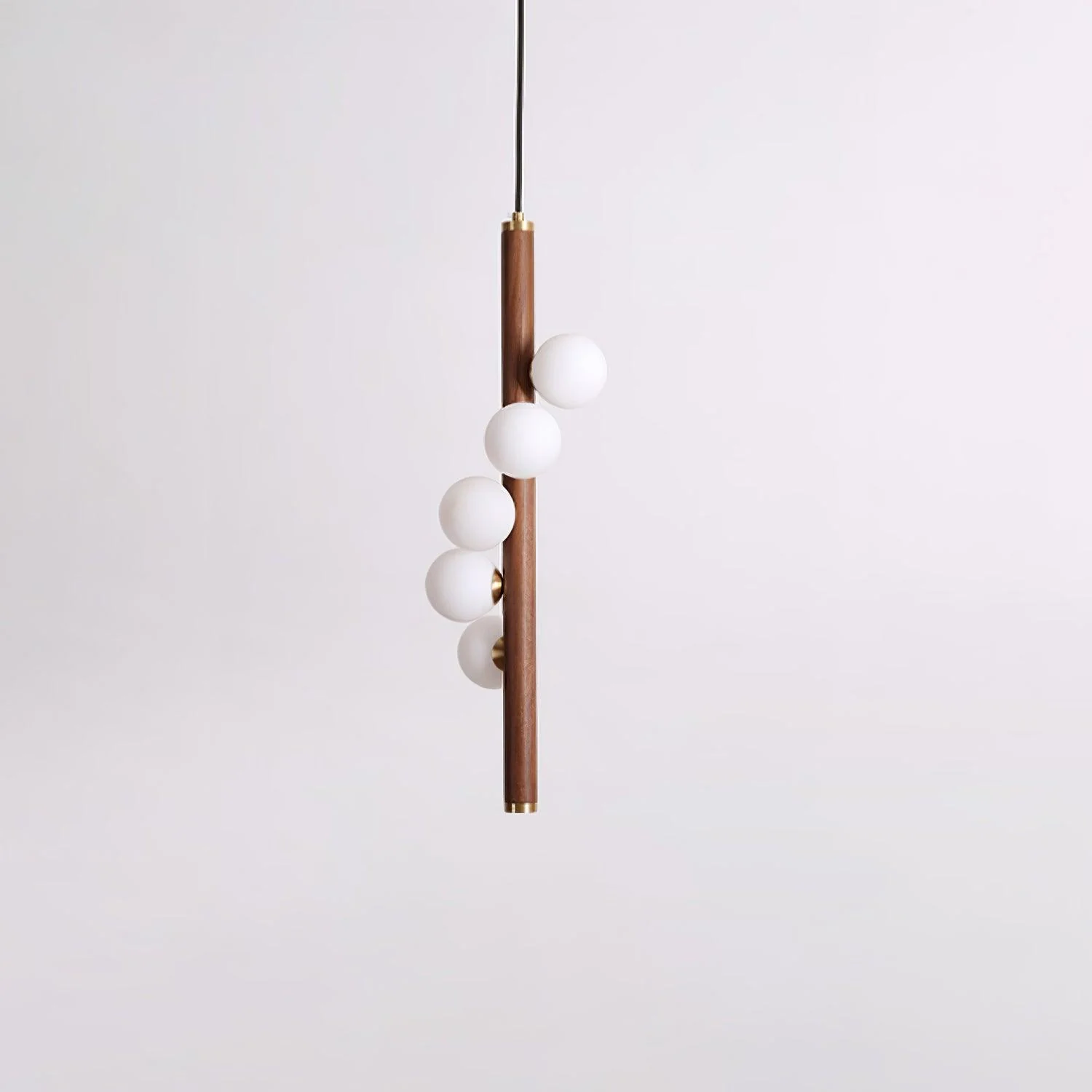 Lustra Pendant Lamp Wooden Glass Linear - Image 19