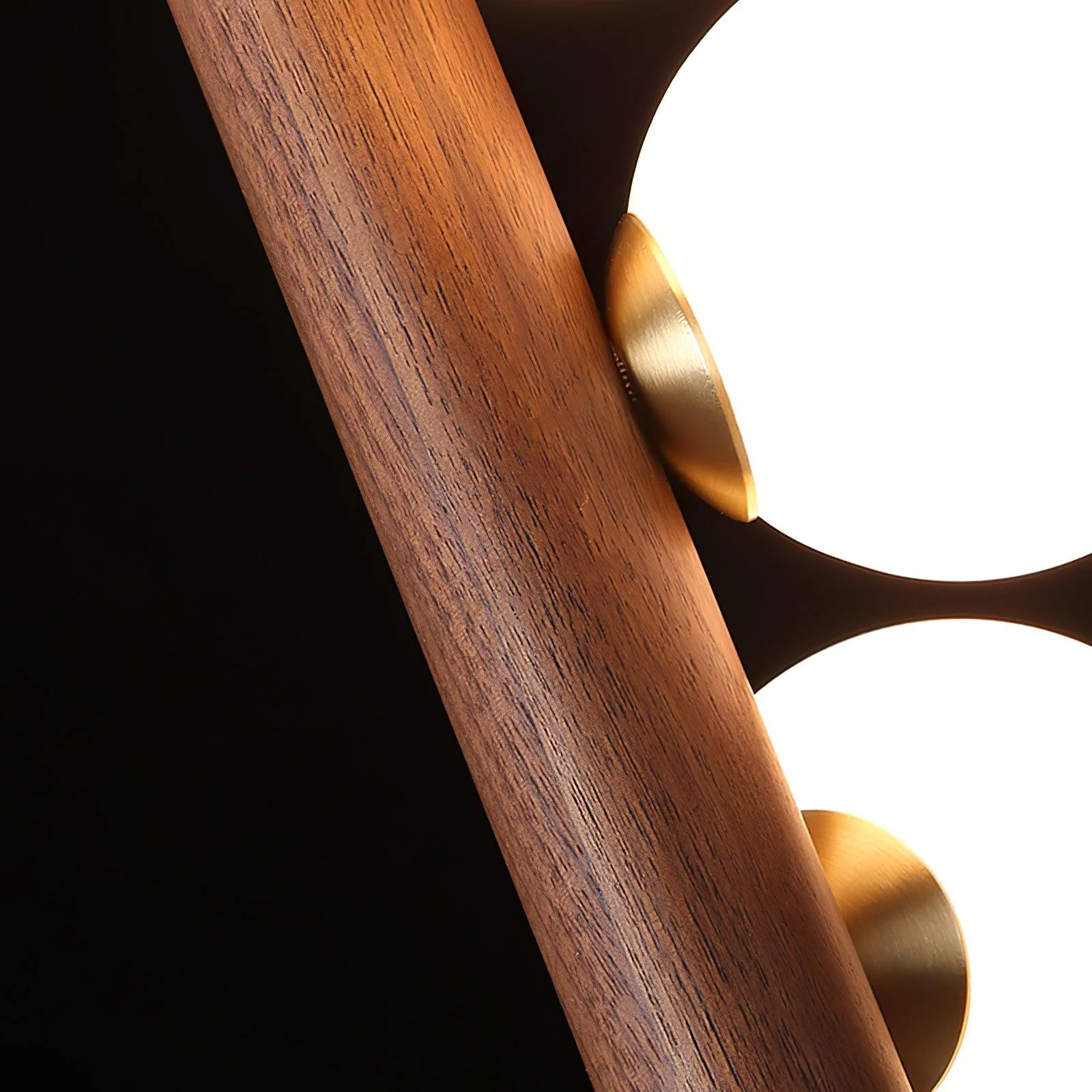 Lustra Pendant Lamp Wooden Glass Linear - Image 20