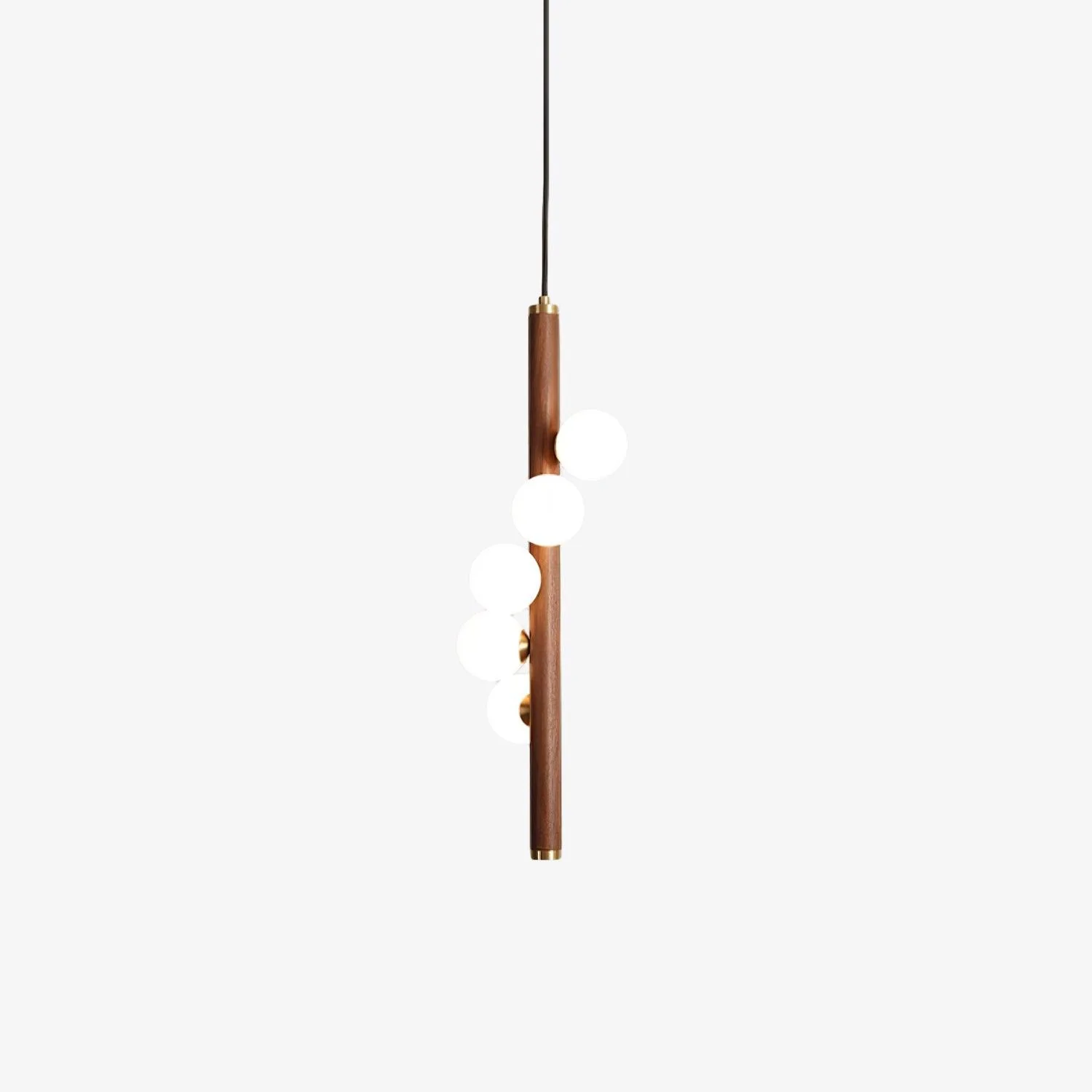 Lustra Pendant Lamp Wooden Glass Linear - Image 22
