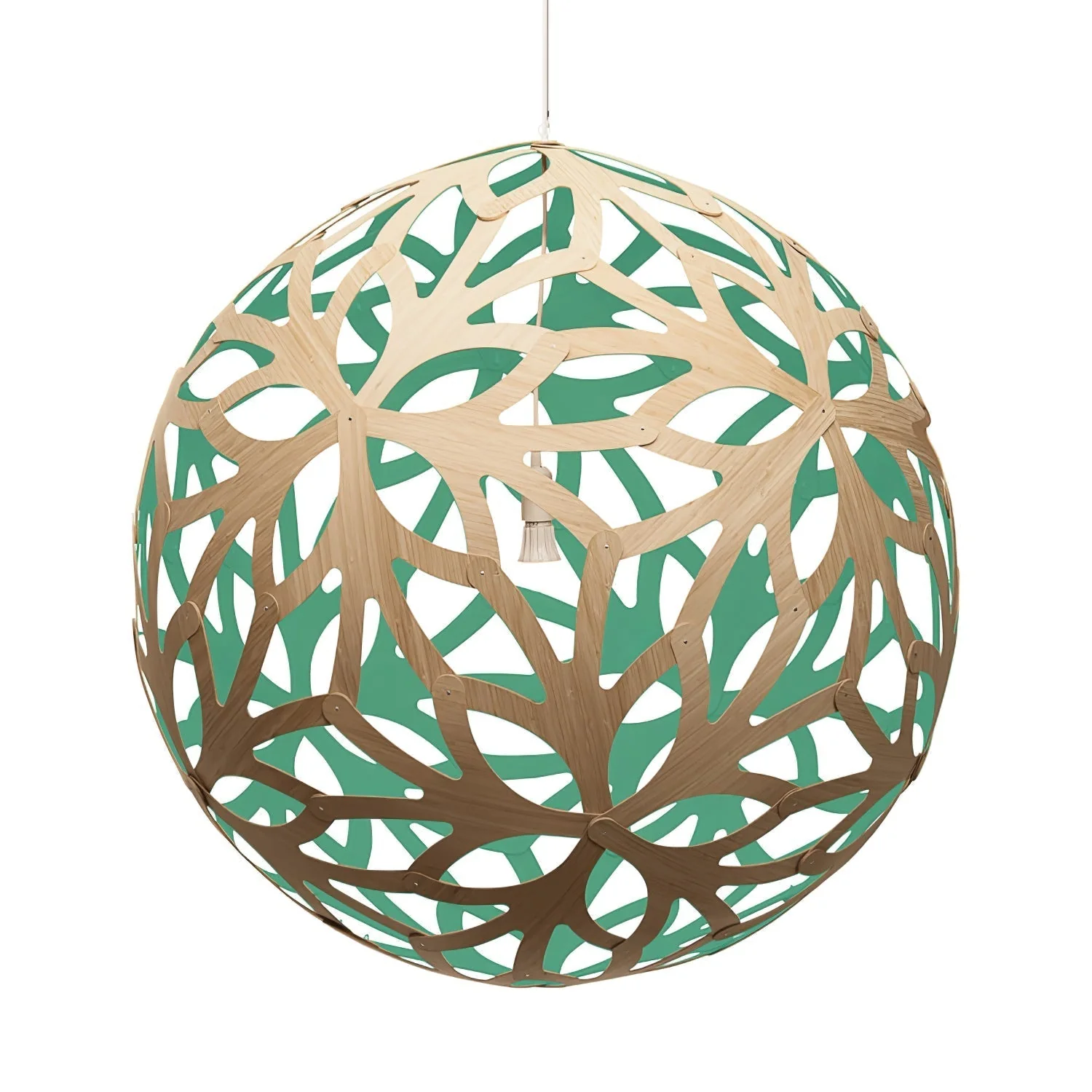 Lustra Pendant Light Geometric Wooden Woven - Image 8
