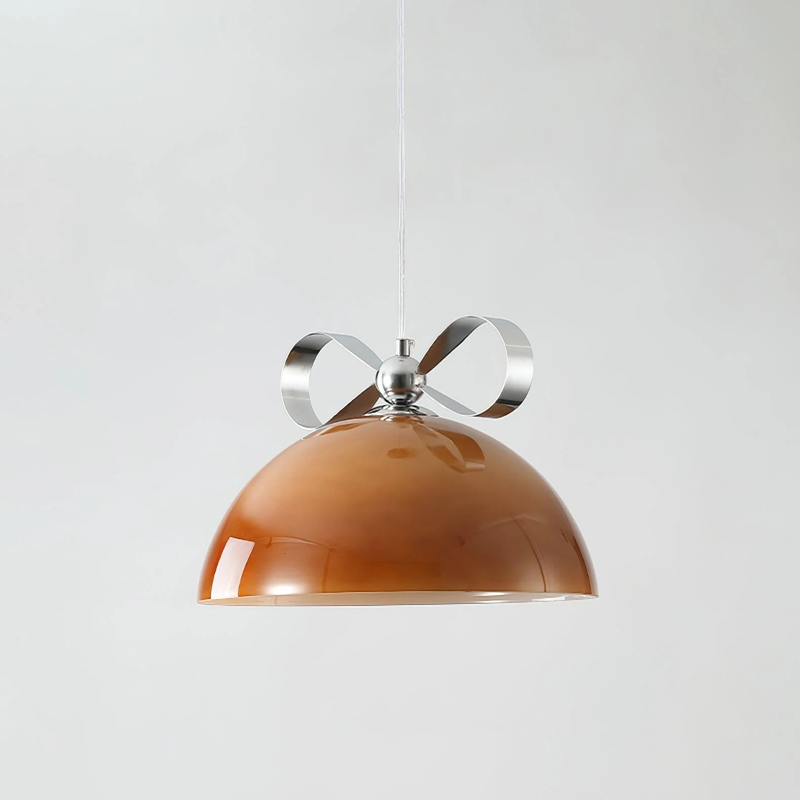 Lustra Pendant Light Glass Amber Dining - Image 10