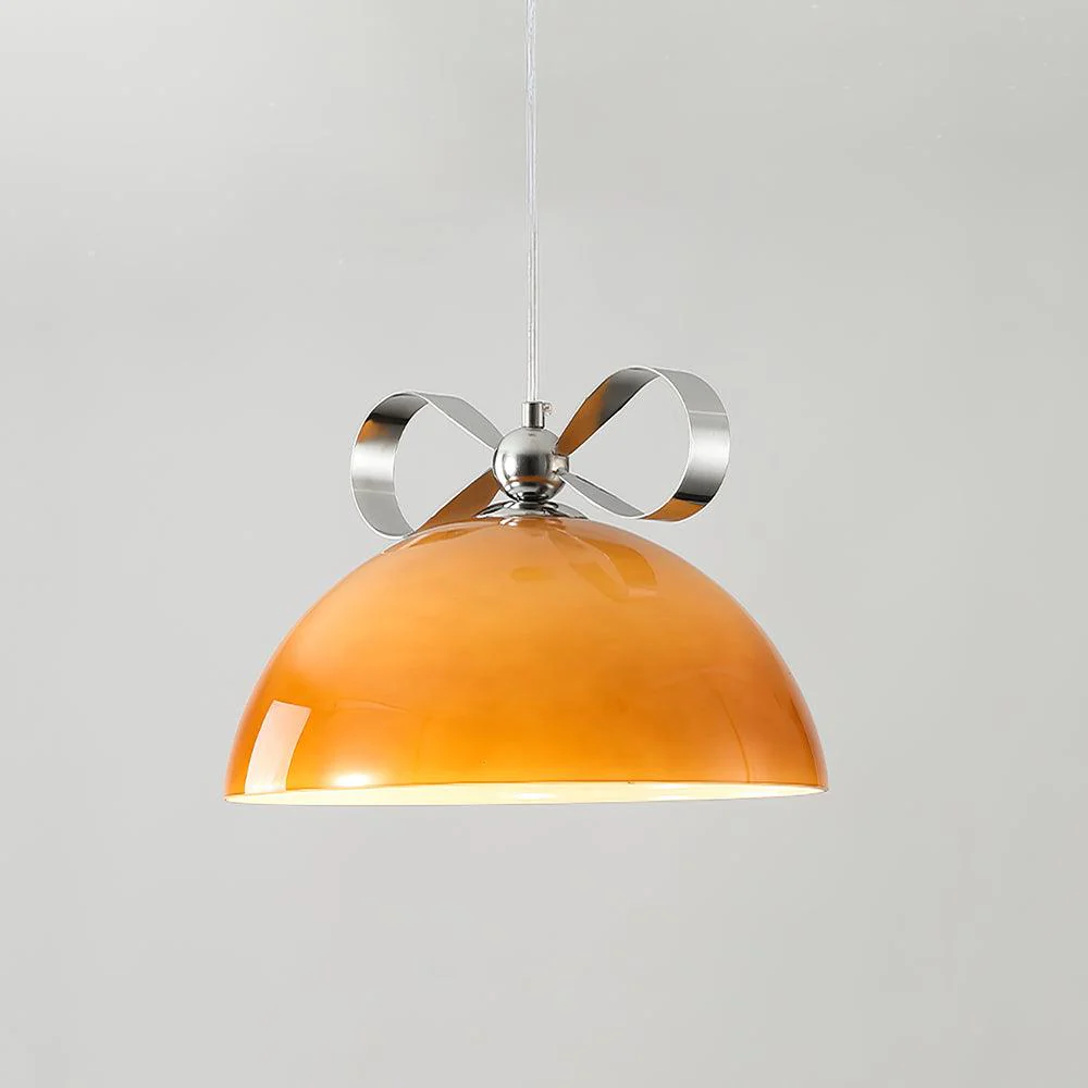 Lustra Pendant Light Glass Amber Dining - Image 14