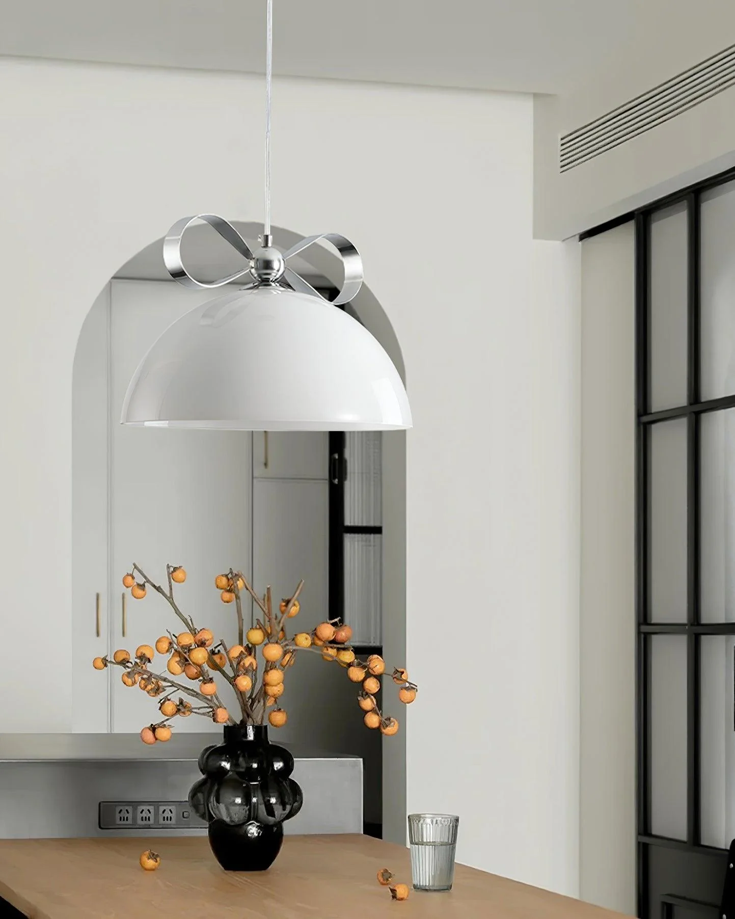 Lustra Pendant Light Glass Amber Dining - Image 2
