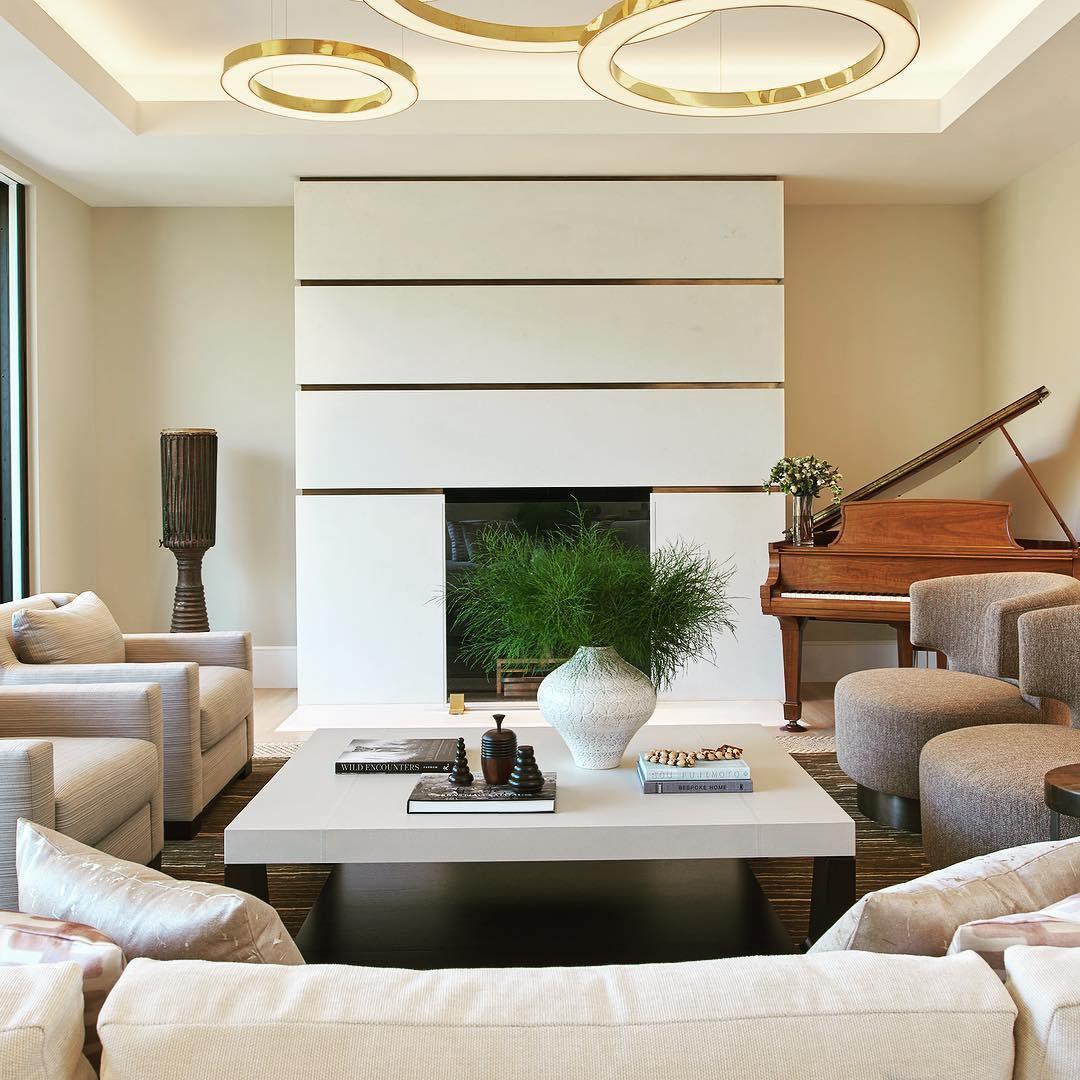 Lustra Pendant Light LED Ring Gold Modern 3-Ring - Image 11