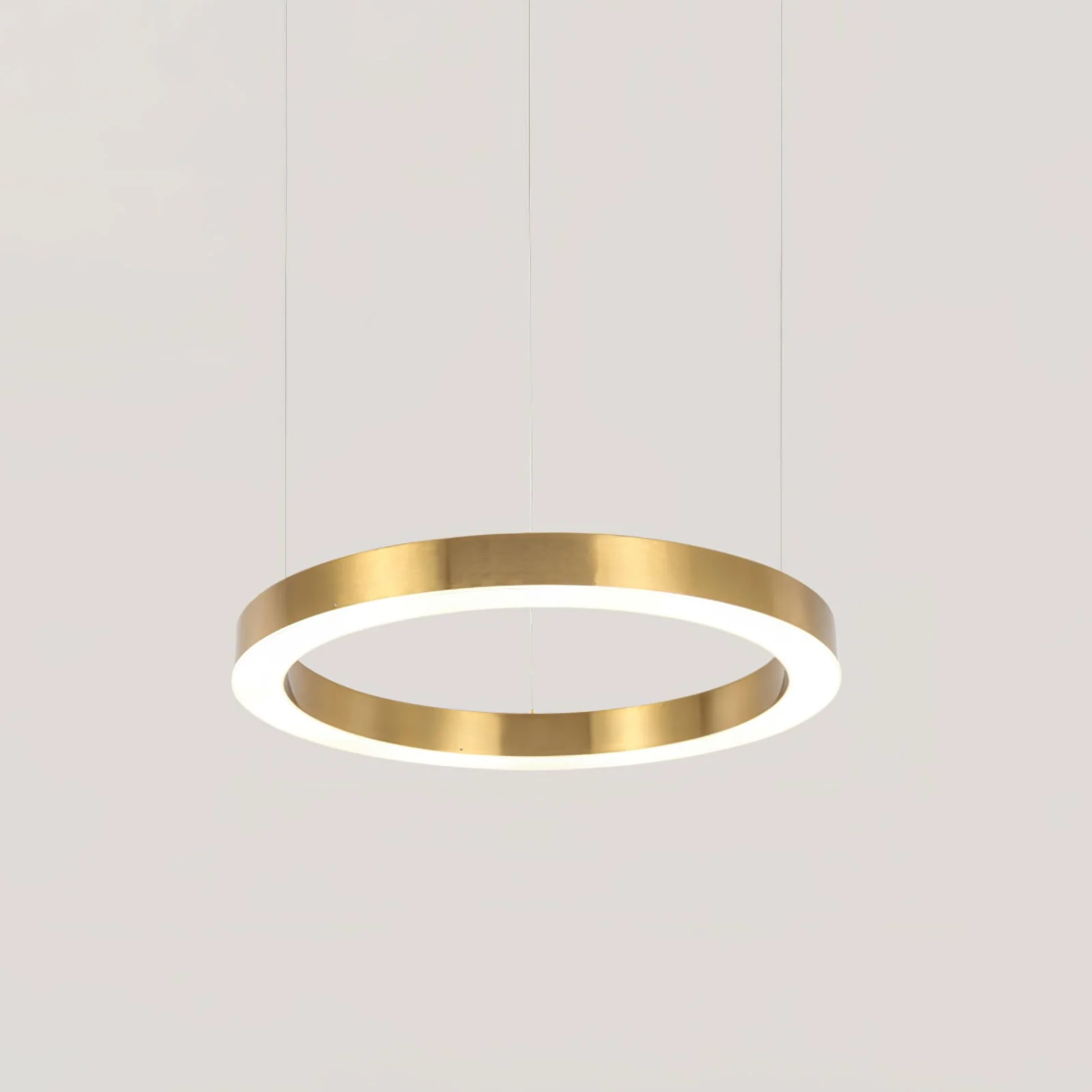 Lustra Pendant Light LED Ring Gold Modern 3-Ring - Image 30