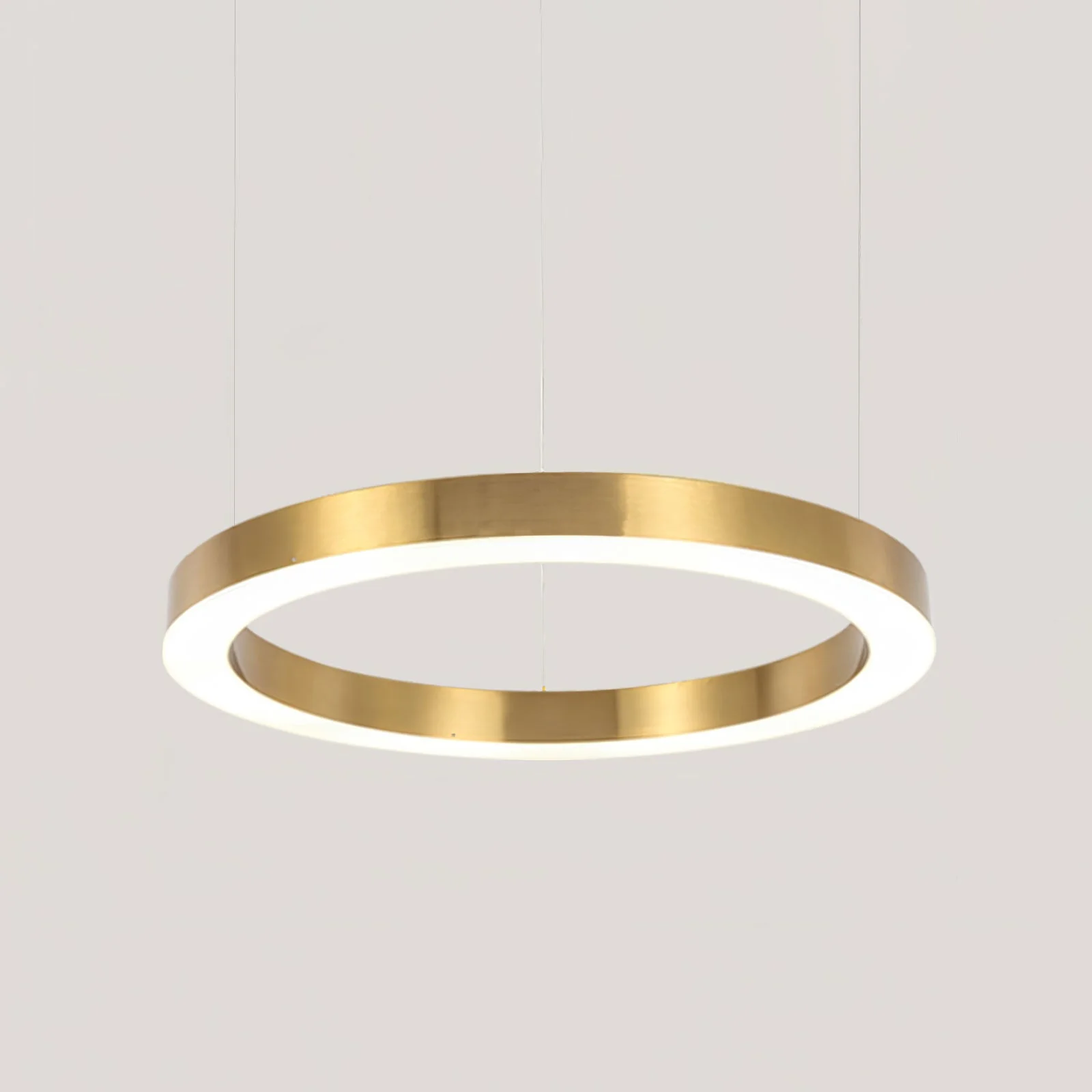 Lustra Pendant Light LED Ring Gold Modern 3-Ring - Image 35