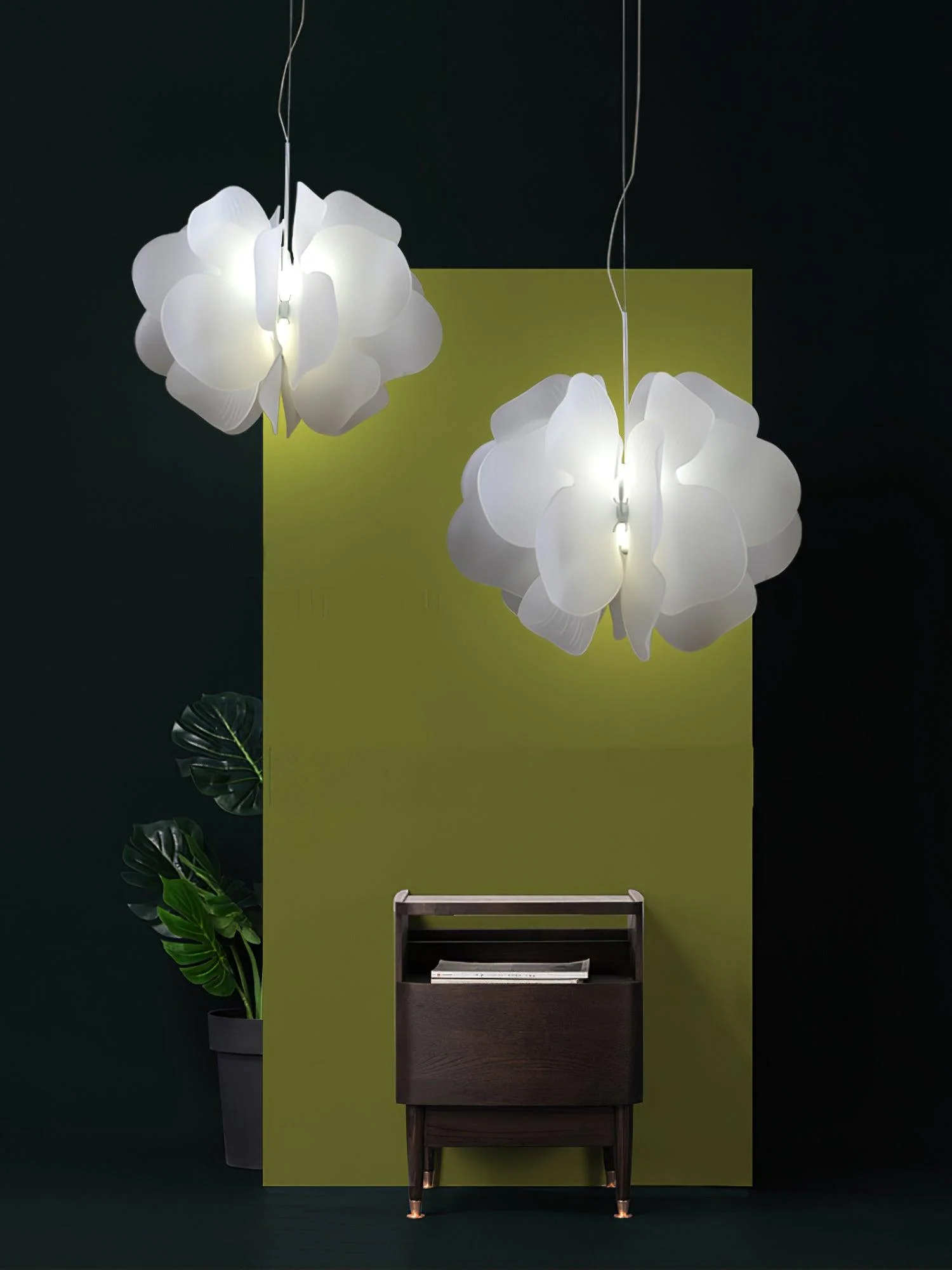 Lustra Pendant Light Plastic Floral - Image 13