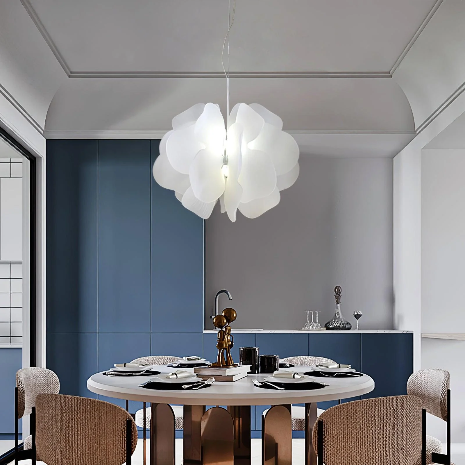 Lustra Pendant Light Plastic Floral - Image 17