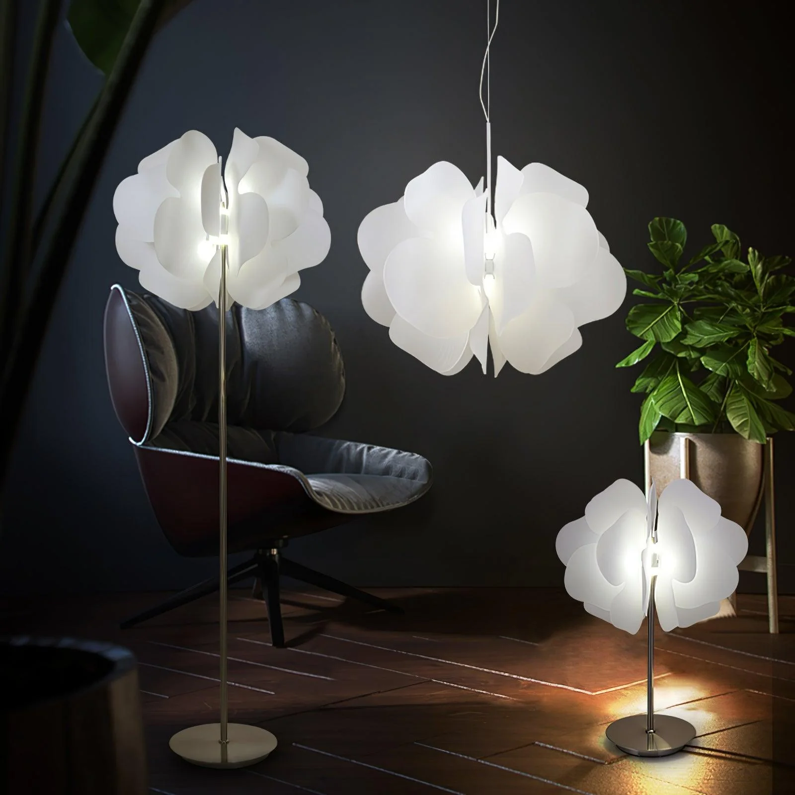 Lustra Pendant Light Plastic Floral - Image 20