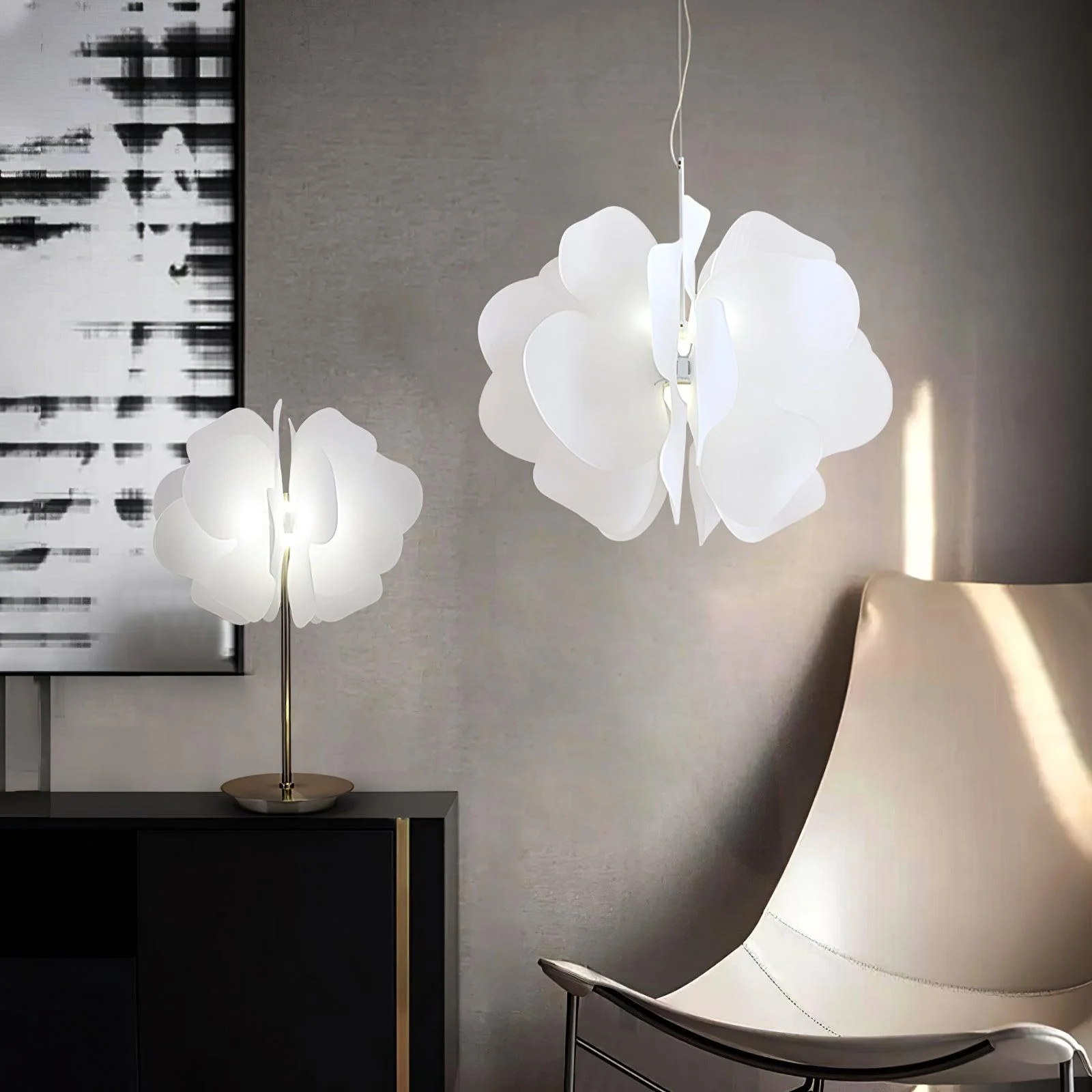 Lustra Pendant Light Plastic Floral - Image 21