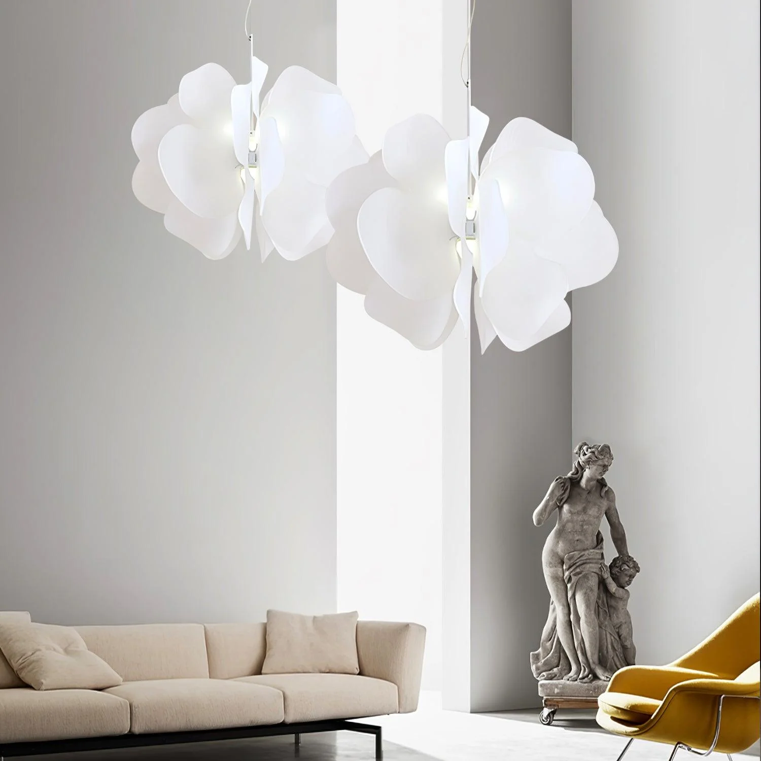 Lustra Pendant Light Plastic Floral - Image 23