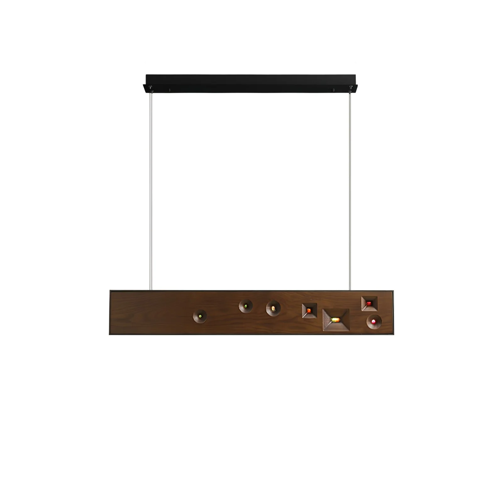 Lustra Pendant Light Wood Gemstone Linear LED - Image 2