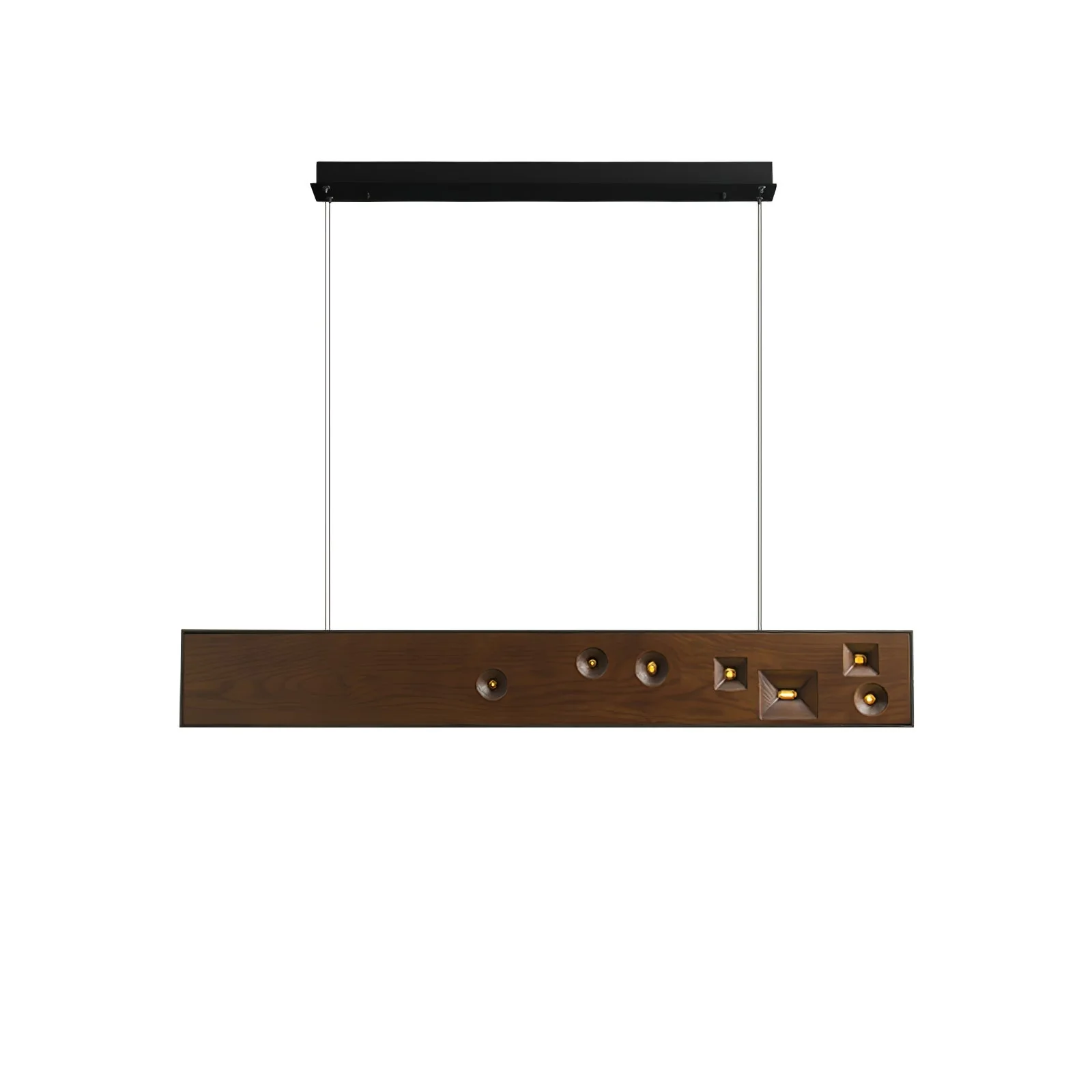 Lustra Pendant Light Wood Gemstone Linear LED - Image 35