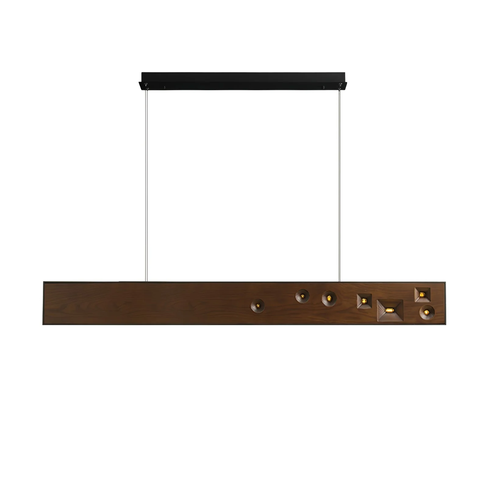 Lustra Pendant Light Wood Gemstone Linear LED - Image 45