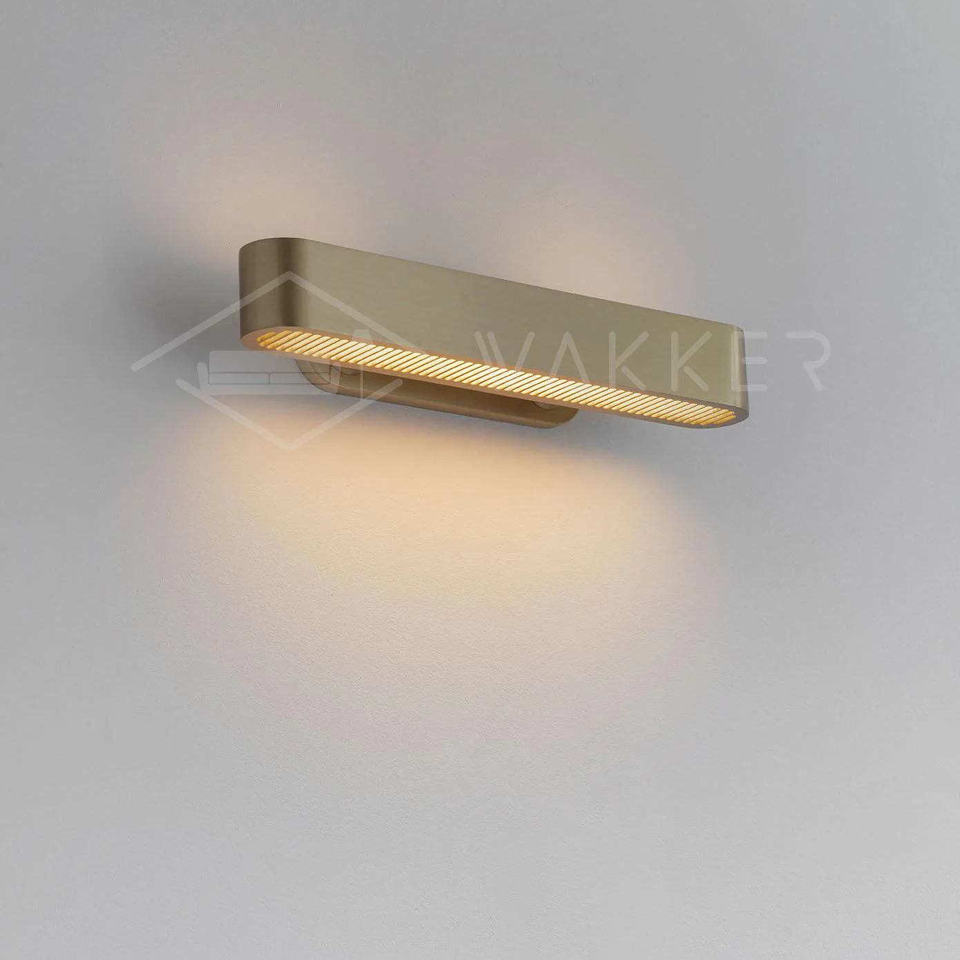 Lustra Wall Lamp Brass Slotted Grill - Image 11