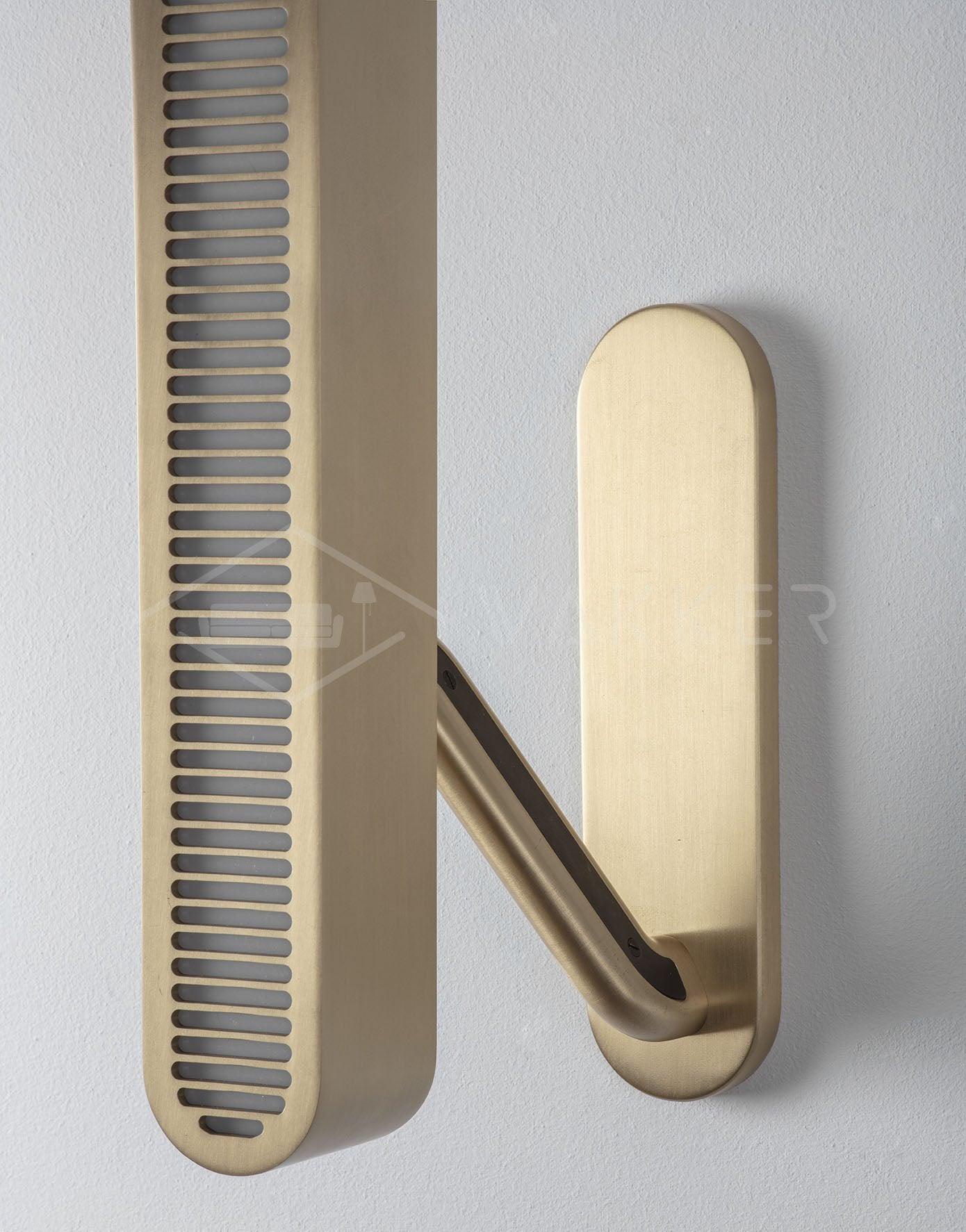 Lustra Wall Lamp Brass Slotted Grill - Image 3