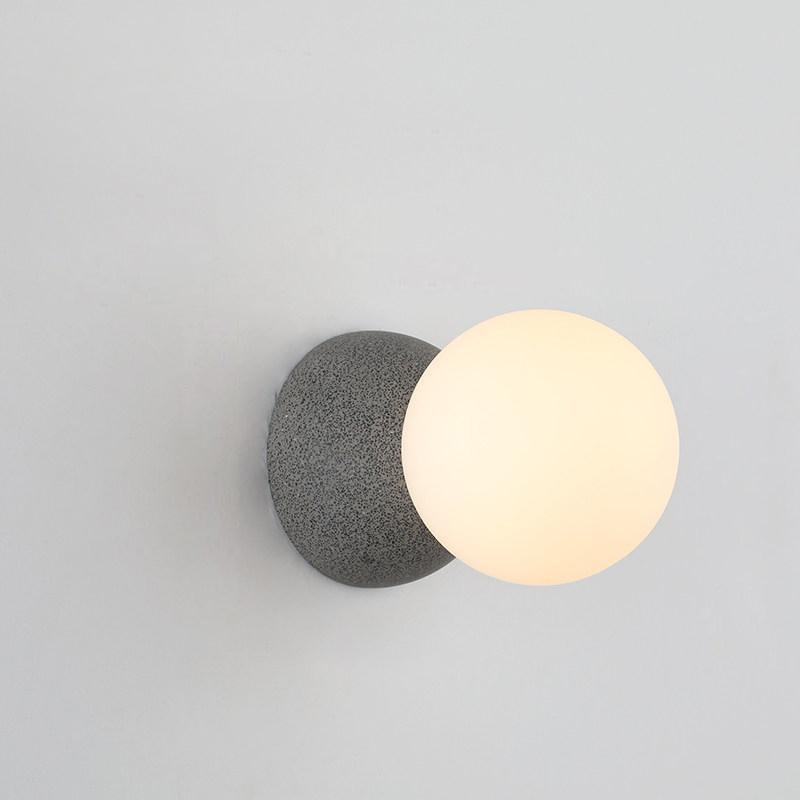 Lustra Wall Lamp Concrete Opal Glass - Image 13
