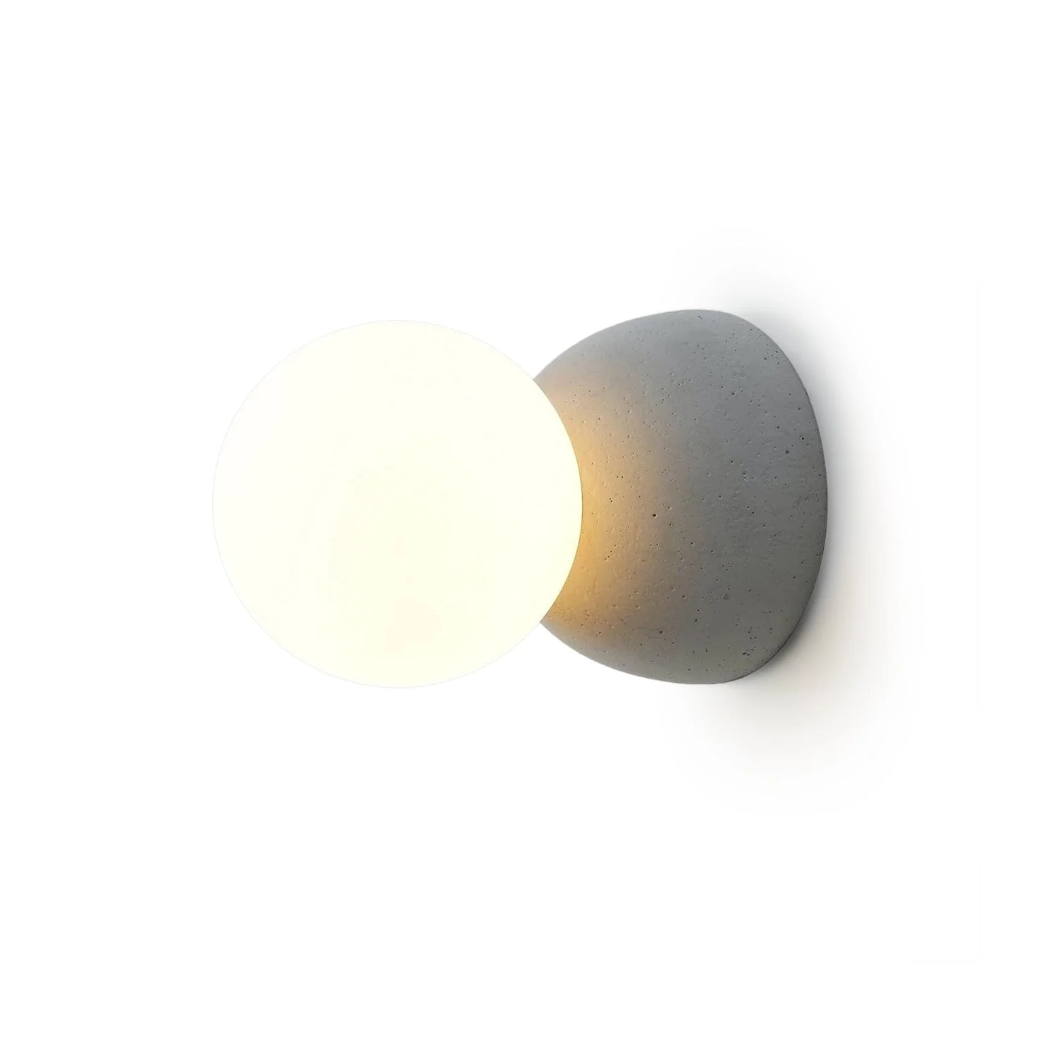 Lustra Wall Lamp Concrete Opal Glass - Image 21