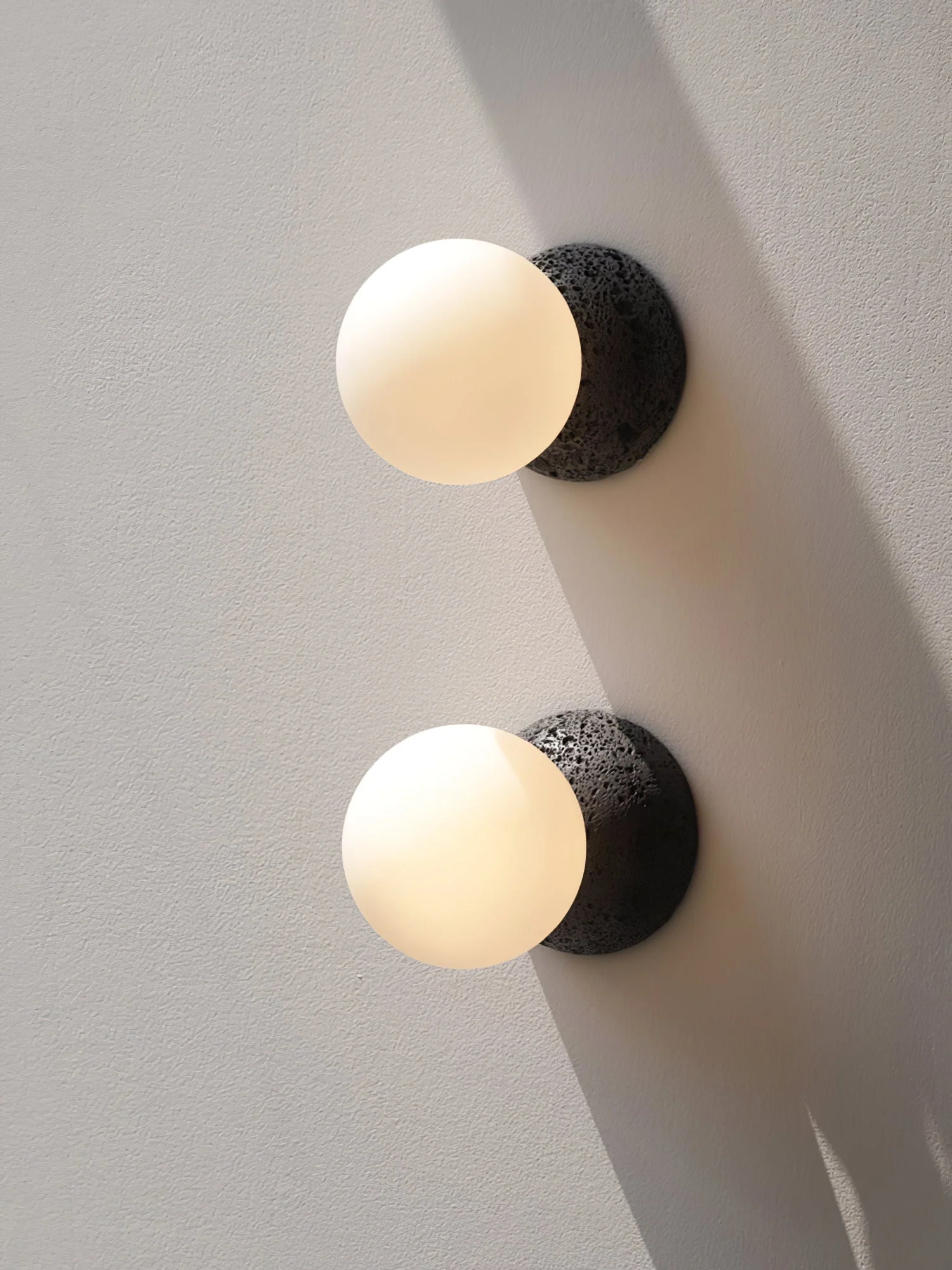 Lustra Wall Lamp Concrete Opal Glass - Image 29
