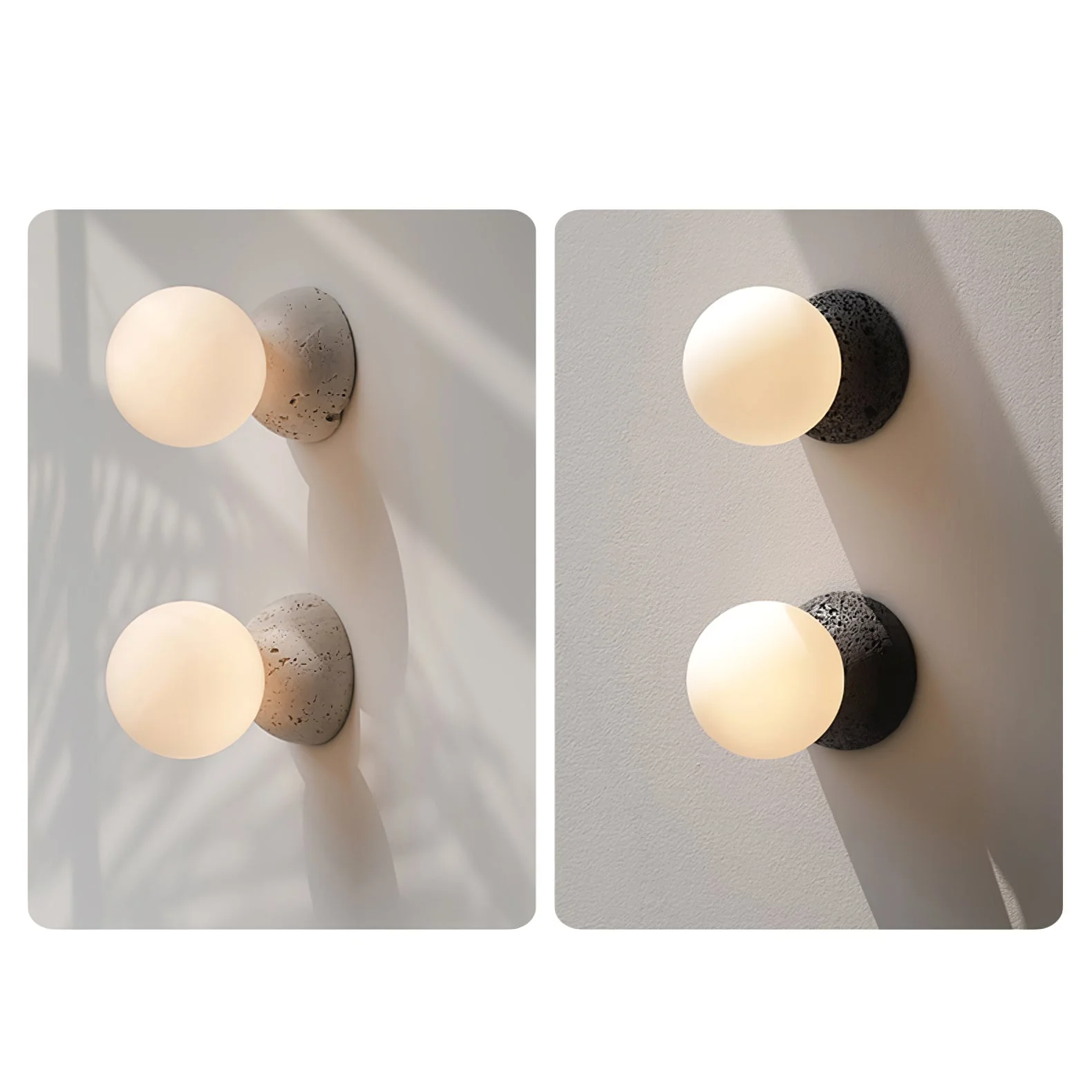 Lustra Wall Lamp Concrete Opal Glass - Image 33