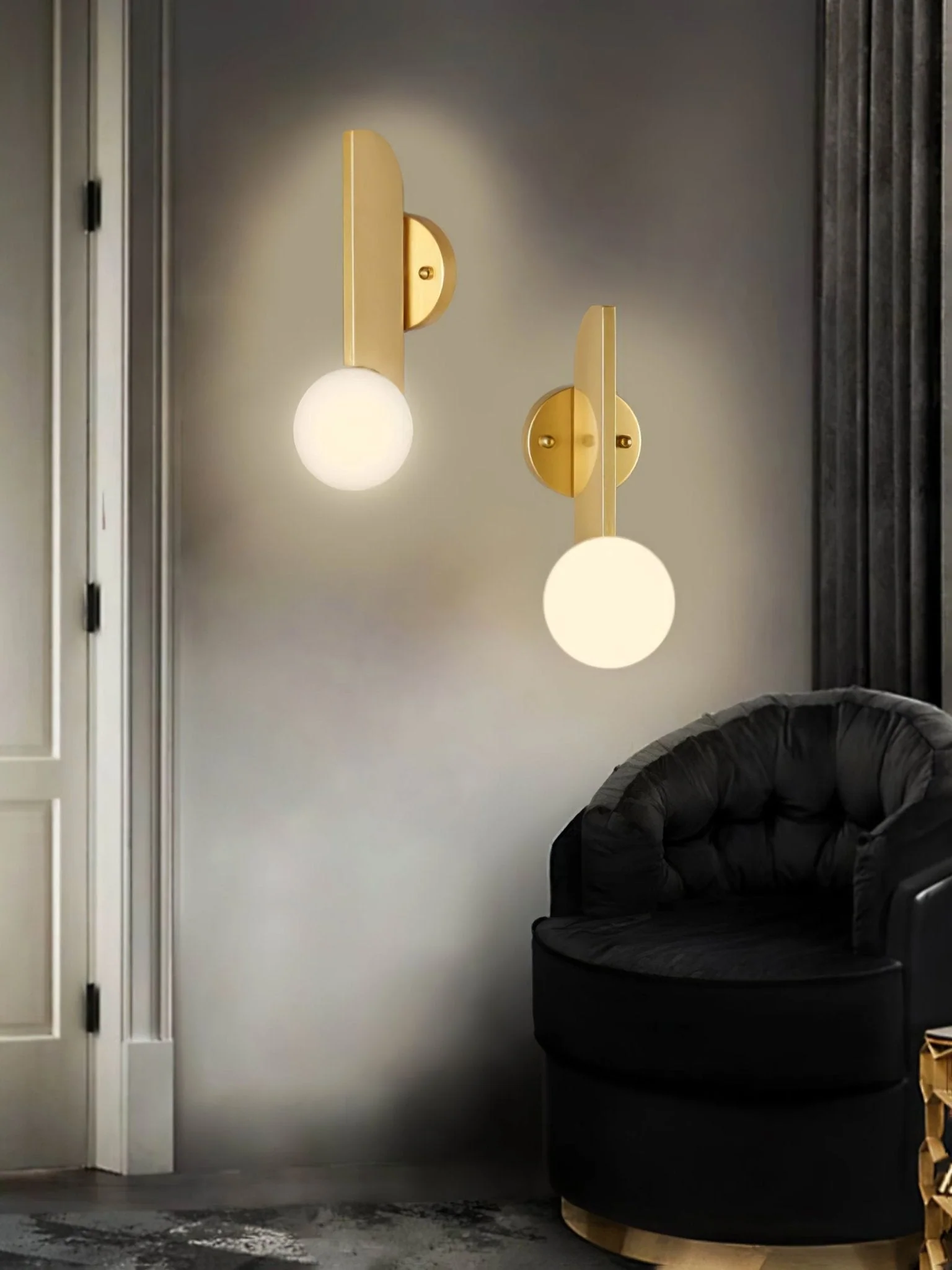 Lustra Wall Lamp Glass Globe Sculptural - Image 39