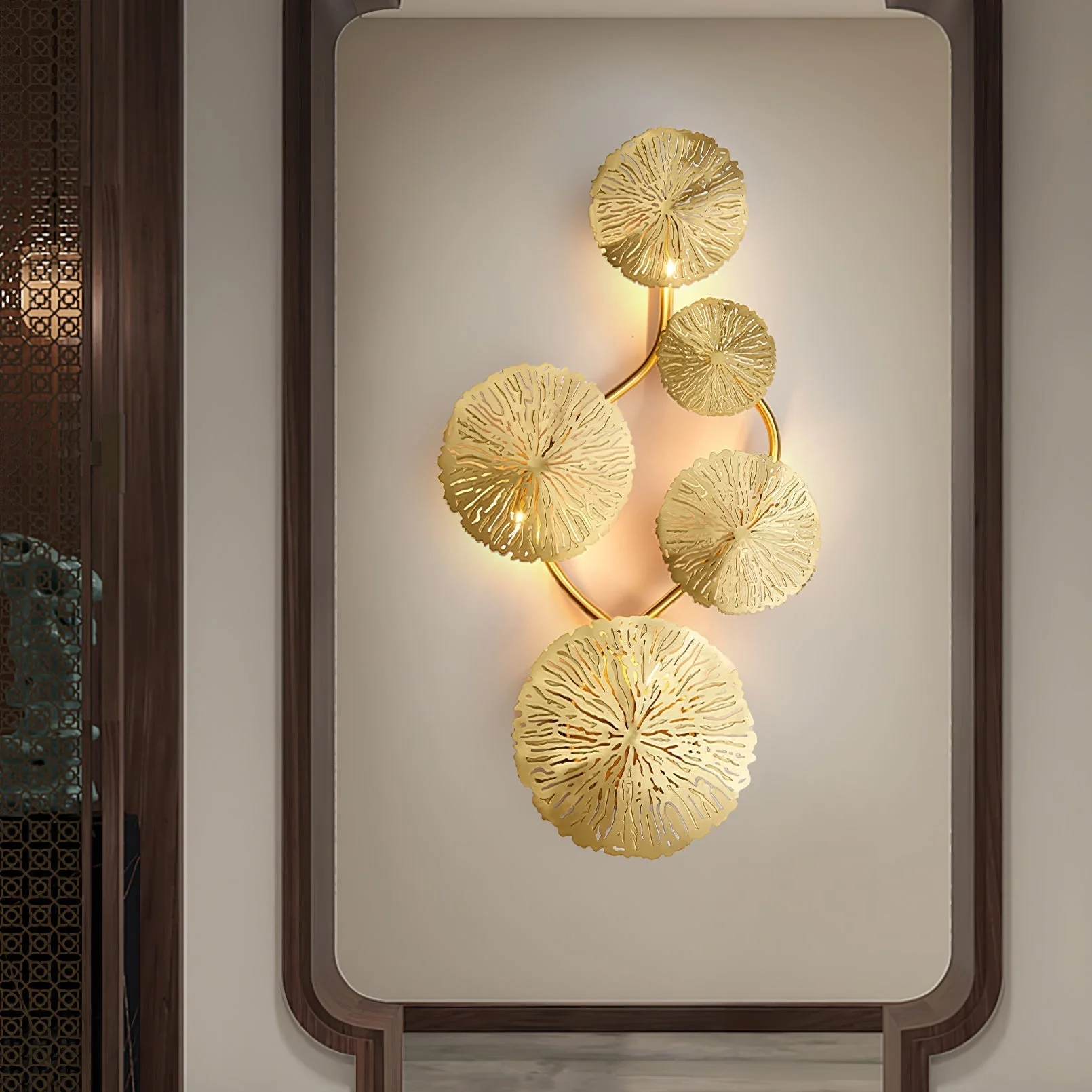 Lustra Wall Lamp Lotus Leaf Brass - Image 26
