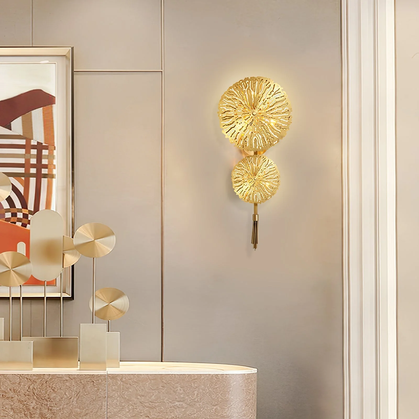 Lustra Wall Lamp Lotus Leaf Brass - Image 75