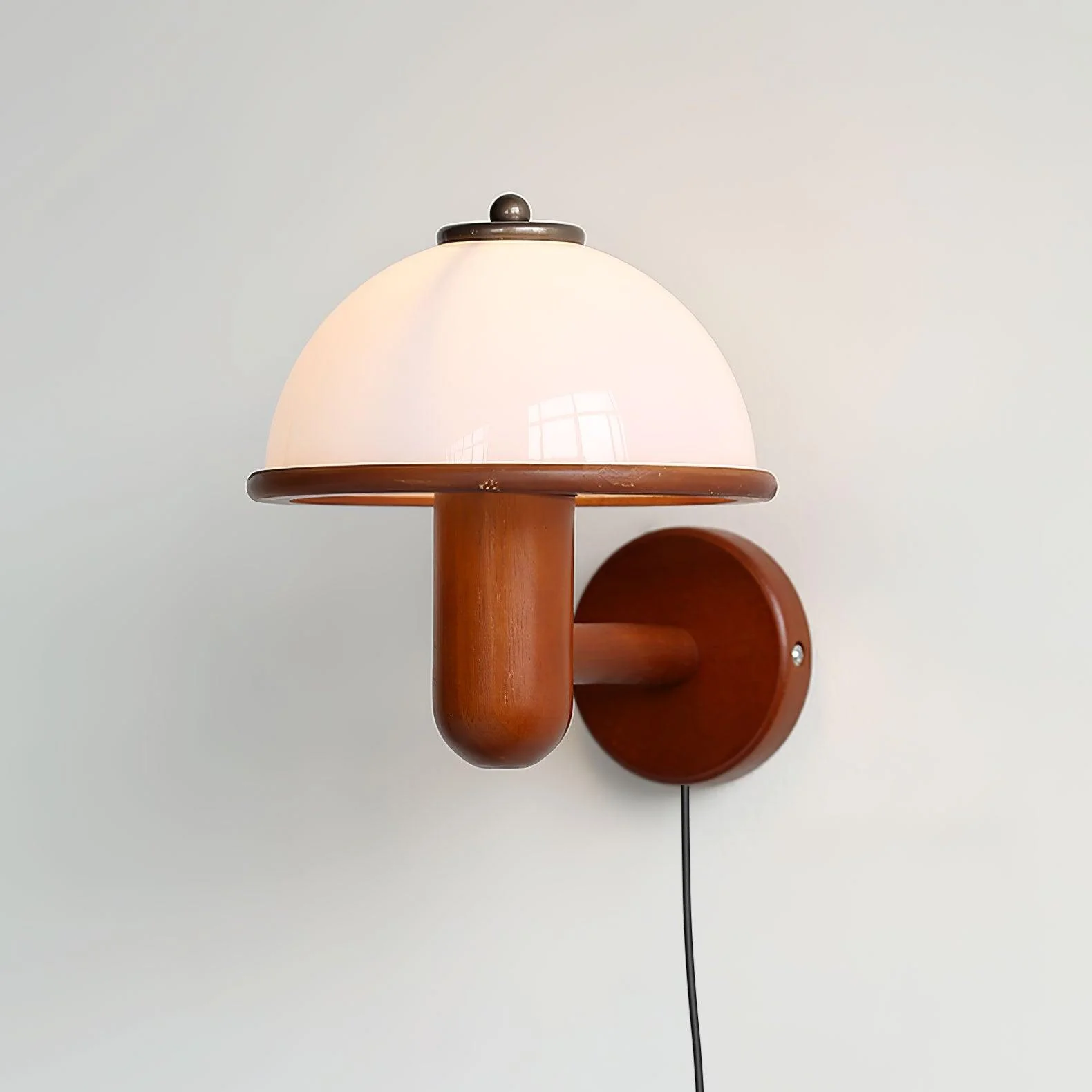 Lustra Wall Lamp Mushroom Wood Oak - Image 10