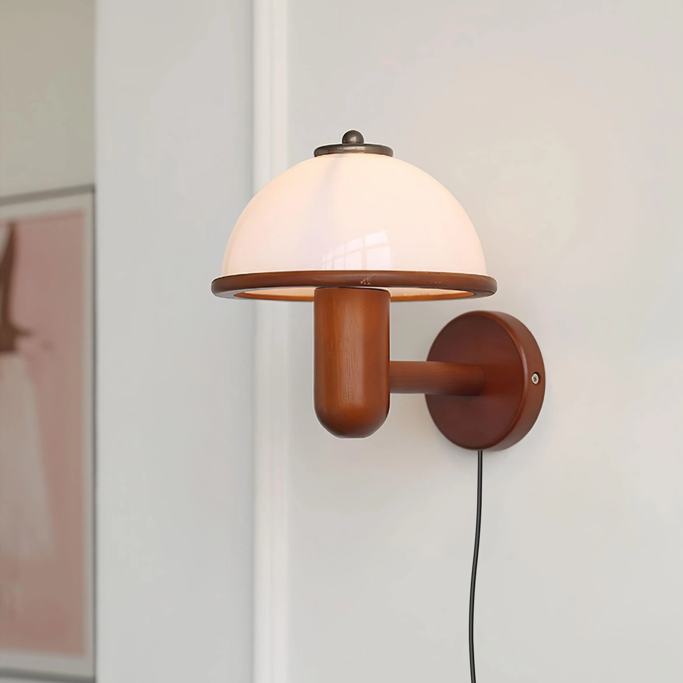 Lustra Wall Lamp Mushroom Wood Oak - Image 21