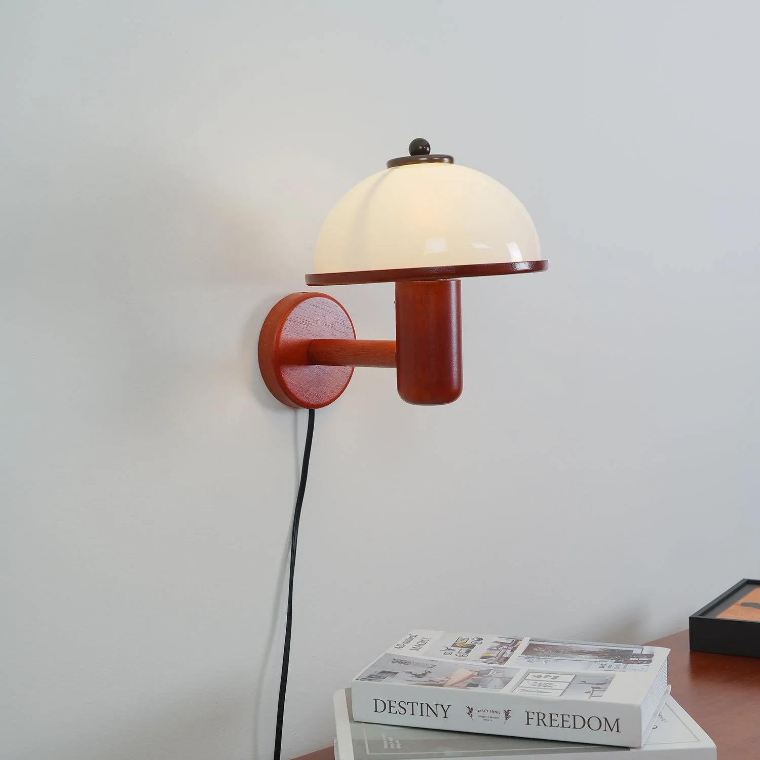 Lustra Wall Lamp Mushroom Wood Oak - Image 23