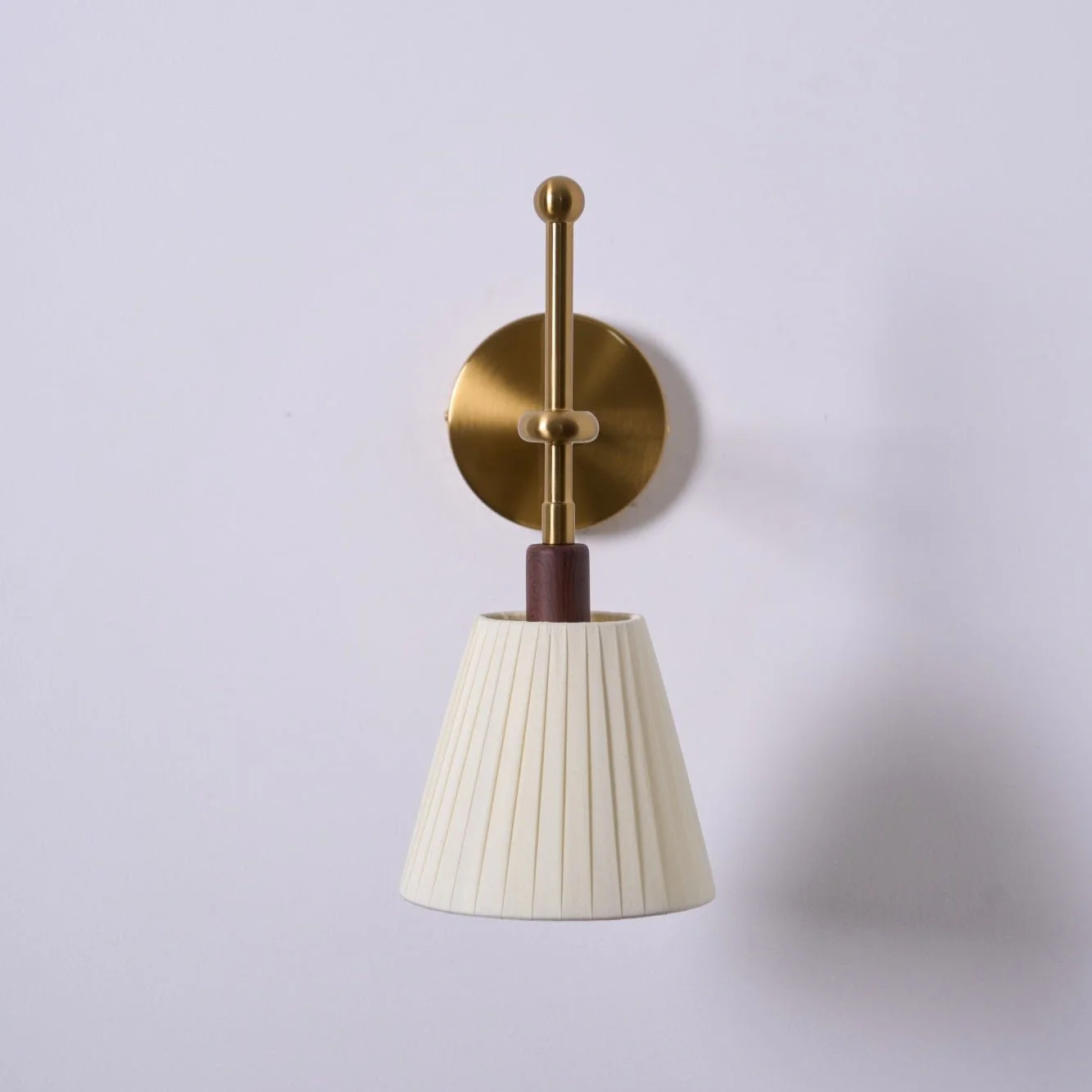 Lustra Wall Lamp Pleated Fabric Brass - Image 22