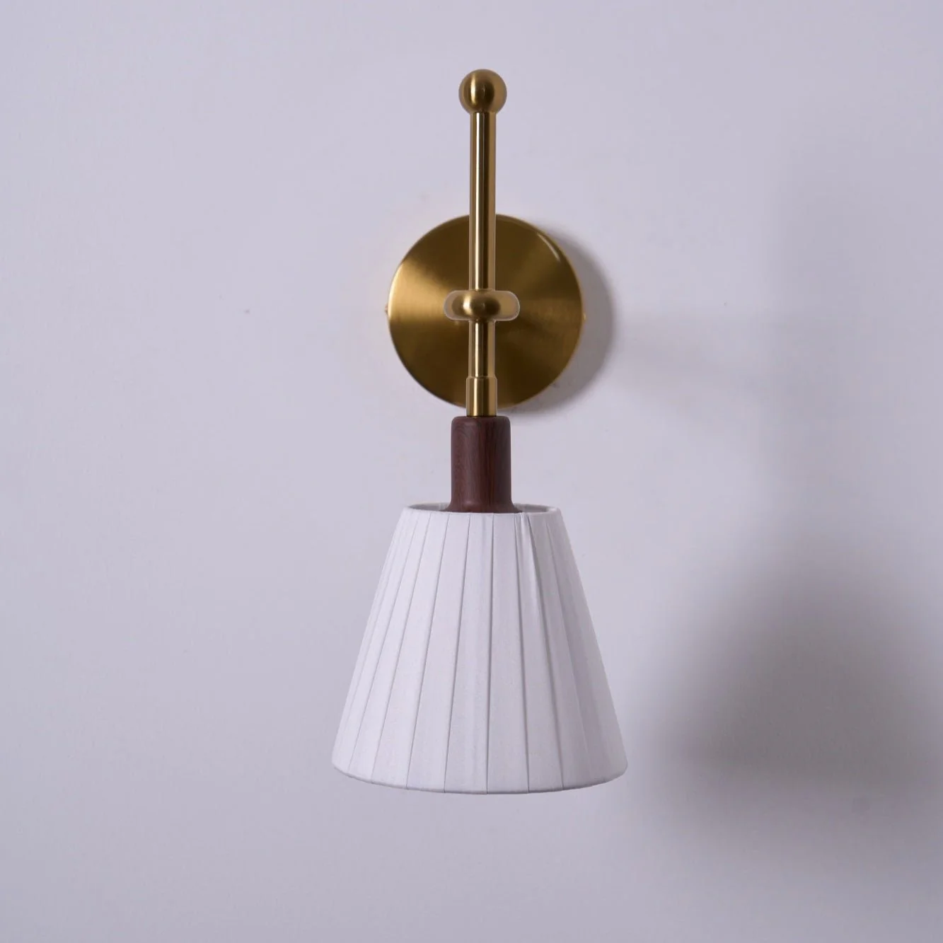 Lustra Wall Lamp Pleated Fabric Brass - Image 24