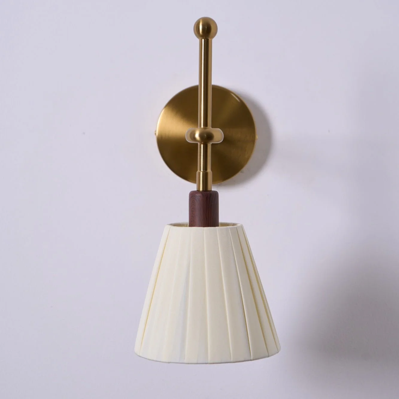 Lustra Wall Lamp Pleated Fabric Brass - Image 27