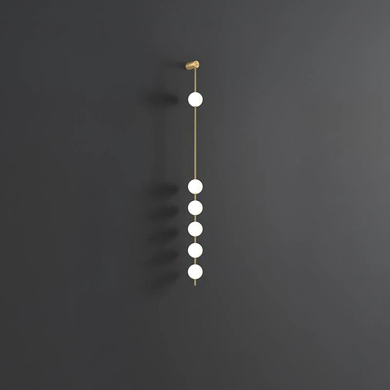 Lustra Wall Lamp Vertical Balls Brass - Image 6