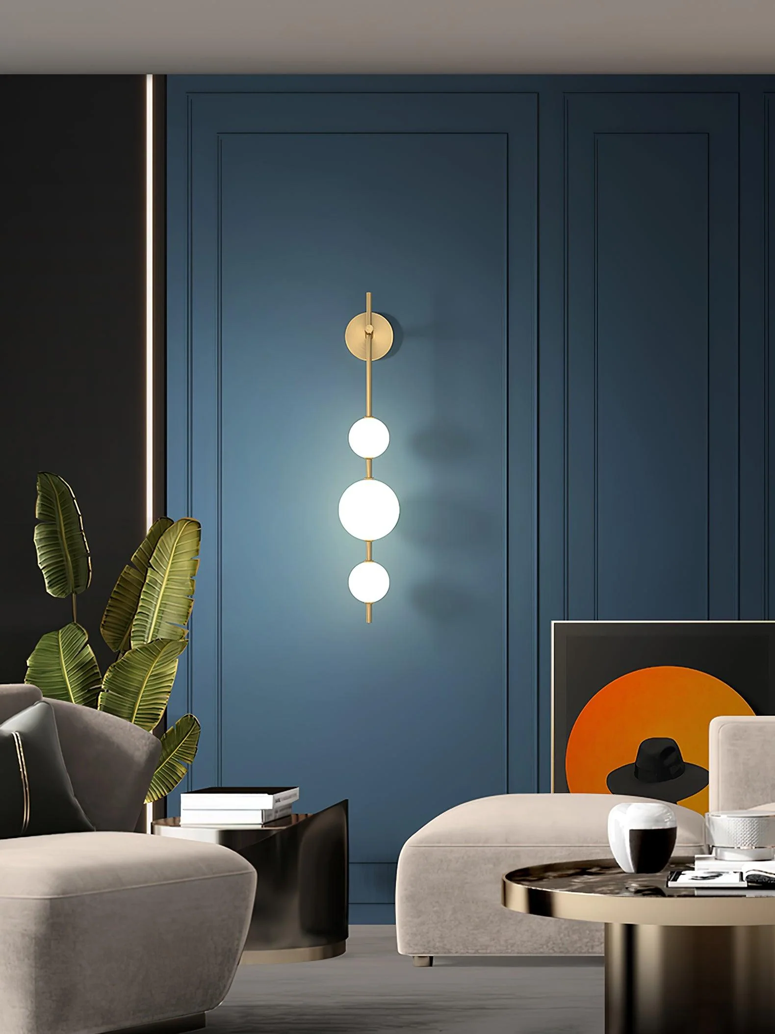 Lustra Wall Lamp Vertical Globe Minimalist - Image 16