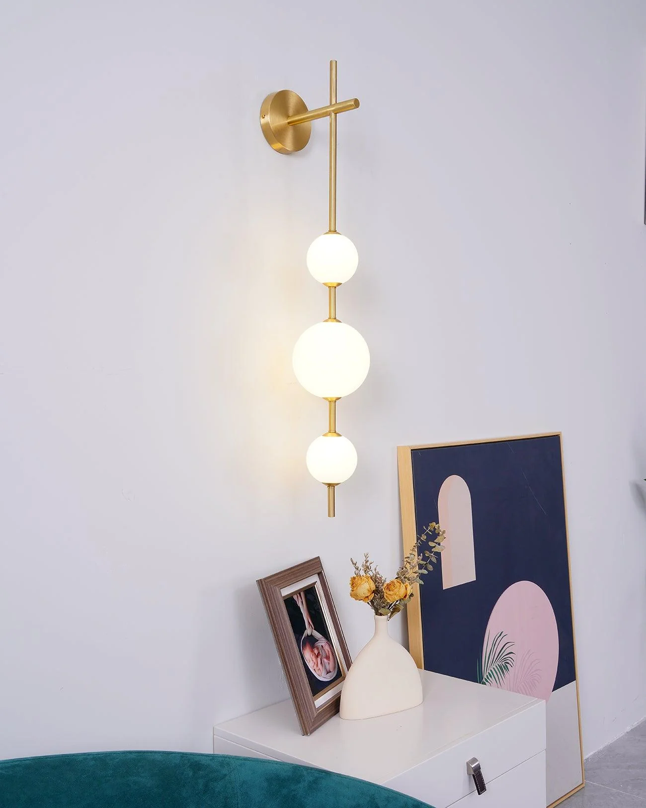 Lustra Wall Lamp Vertical Globe Minimalist - Image 23