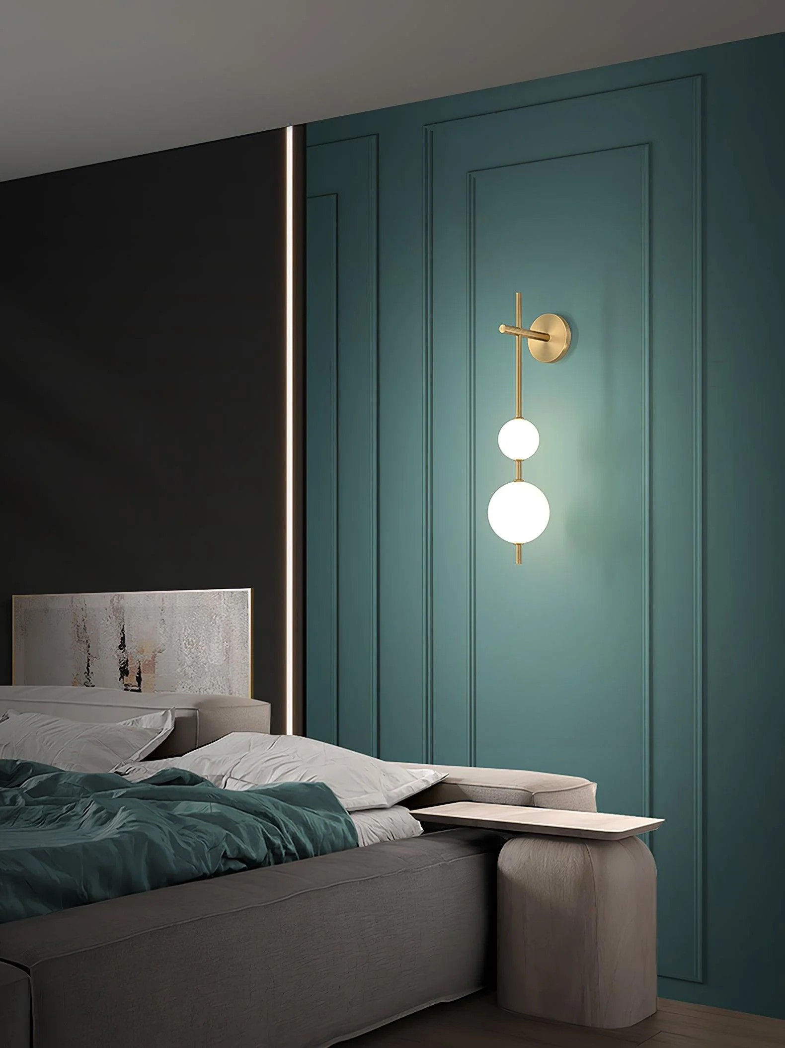 Lustra Wall Lamp Vertical Globe Minimalist - Image 28