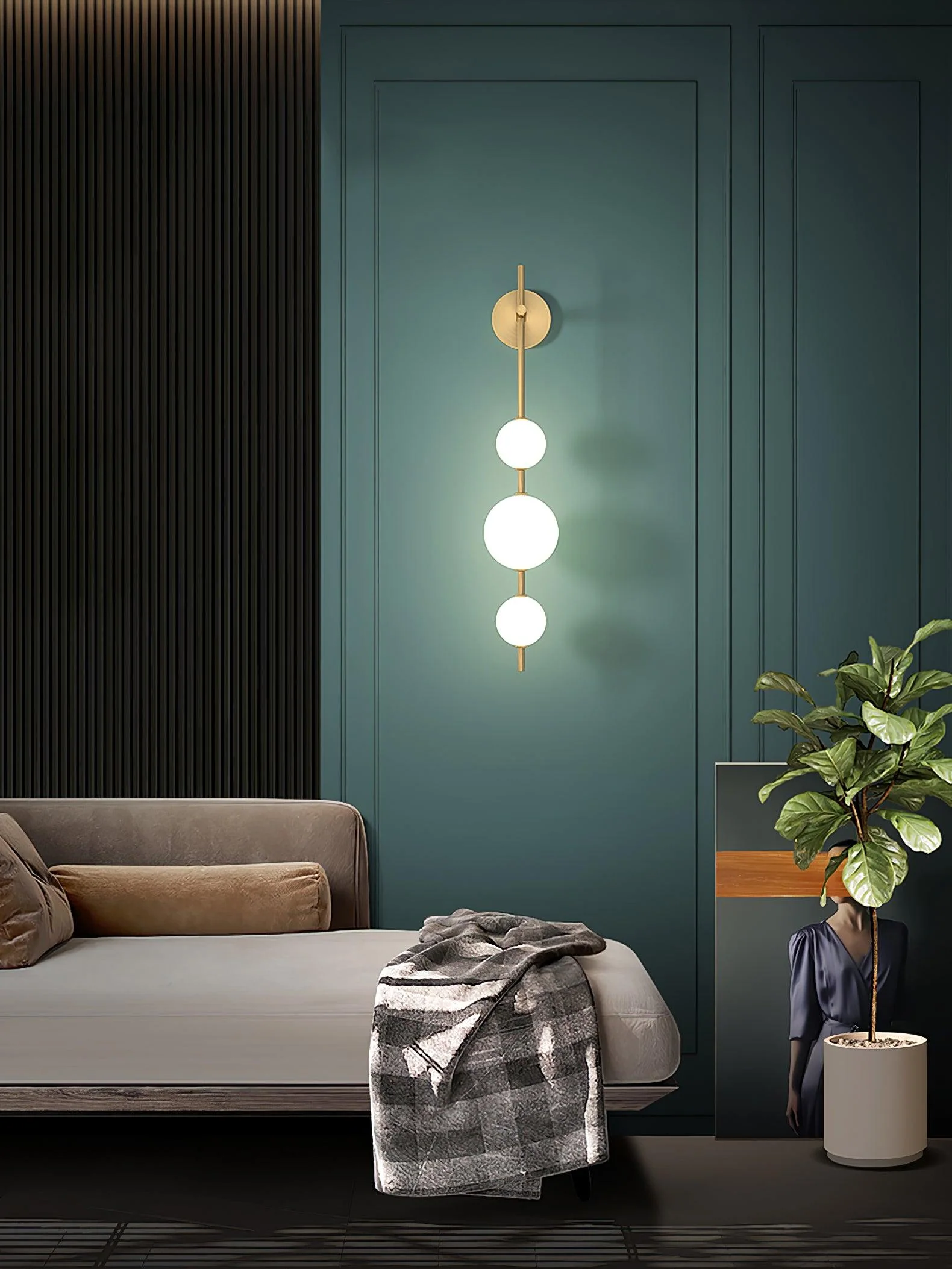 Lustra Wall Lamp Vertical Globe Minimalist - Image 40