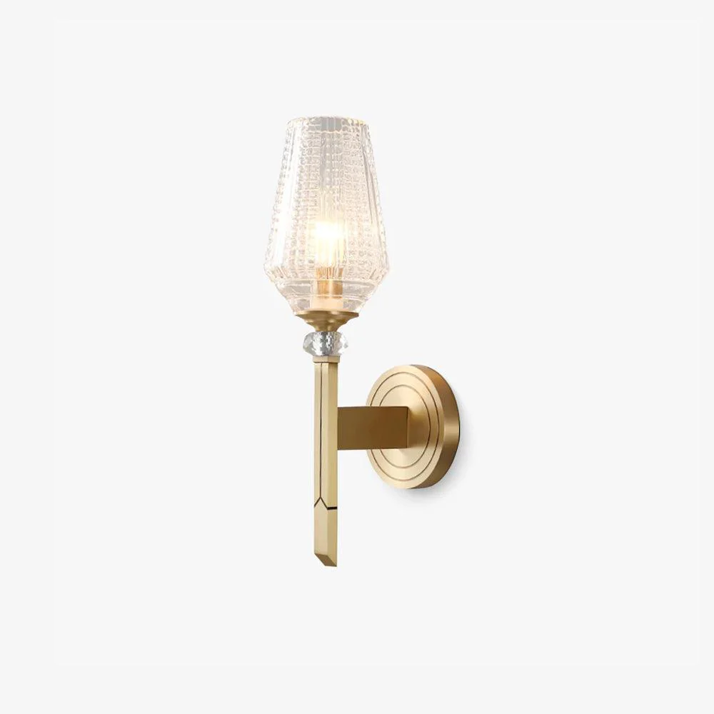 Lustra Wall Light Brass Crystal Elegant