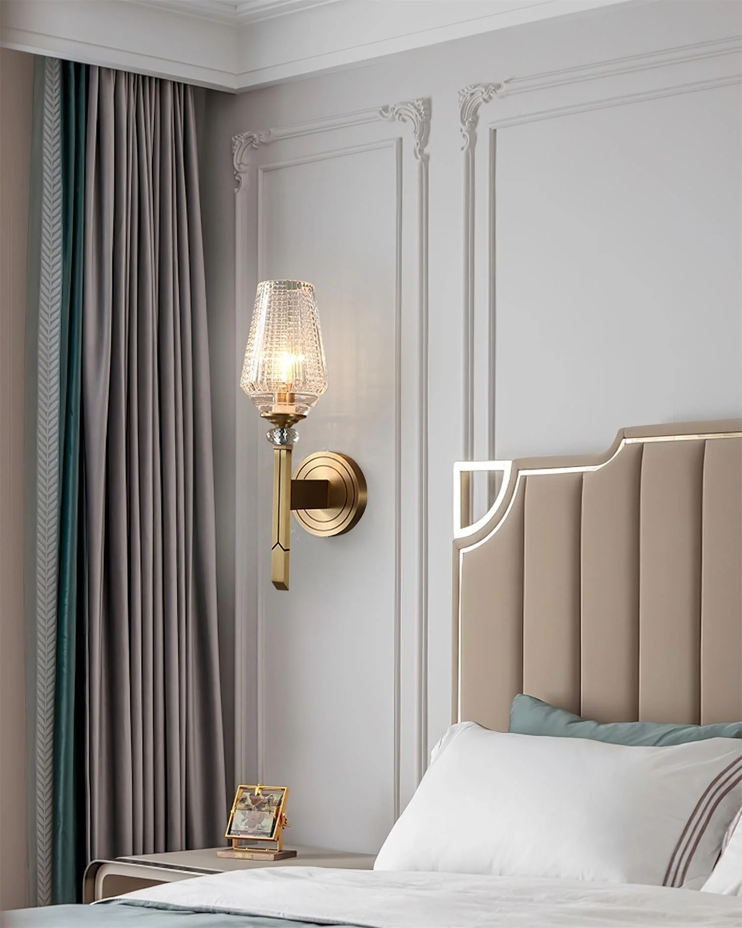 Lustra Wall Light Brass Crystal Elegant - Image 15