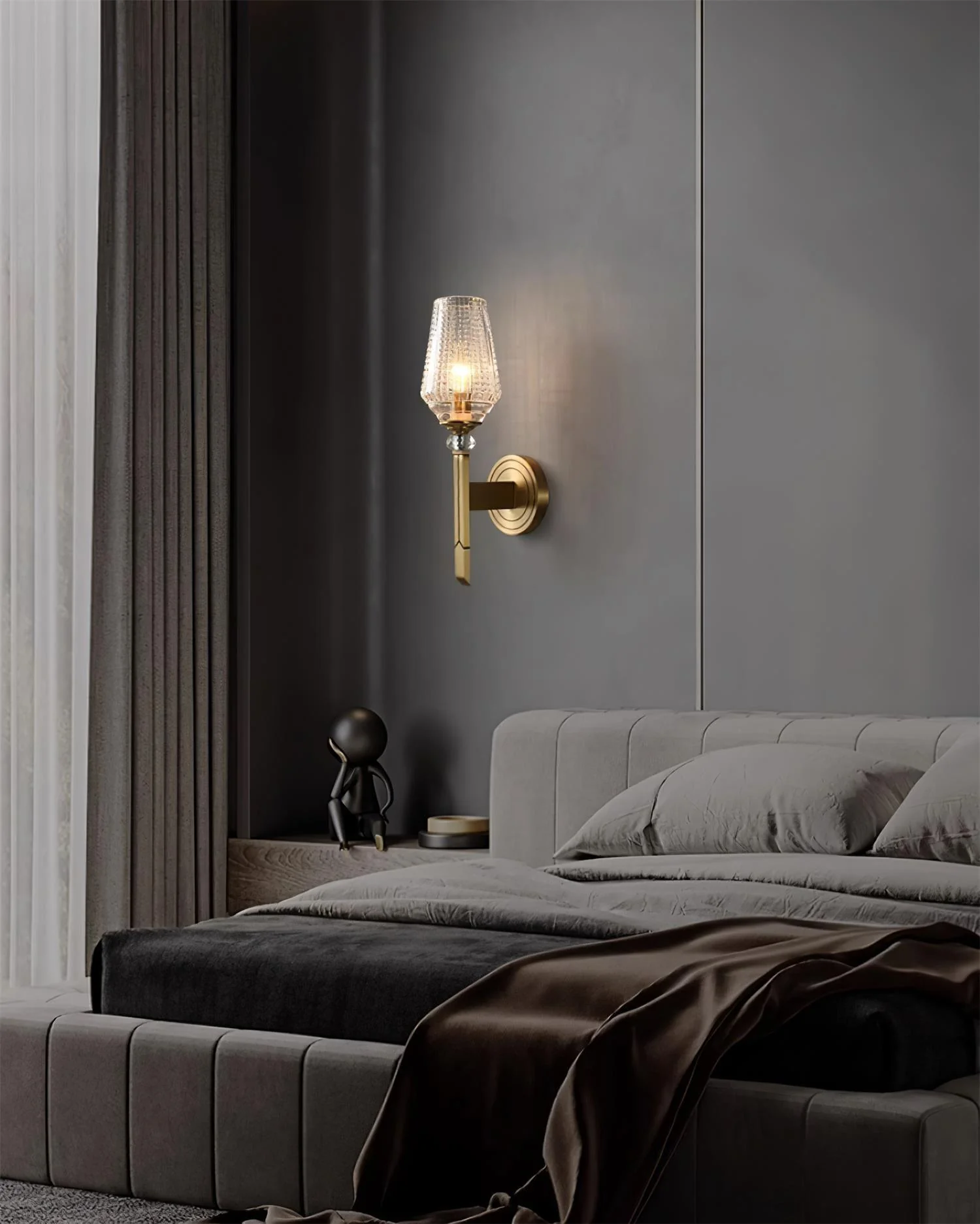 Lustra Wall Light Brass Crystal Elegant - Image 18