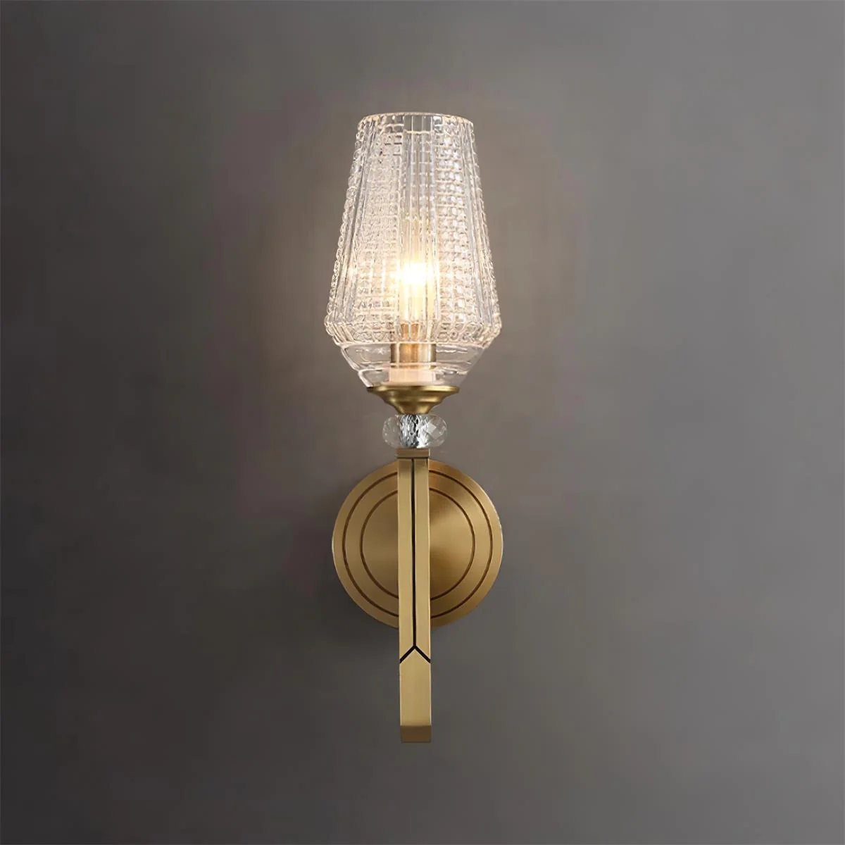 Lustra Wall Light Brass Crystal Elegant - Image 19