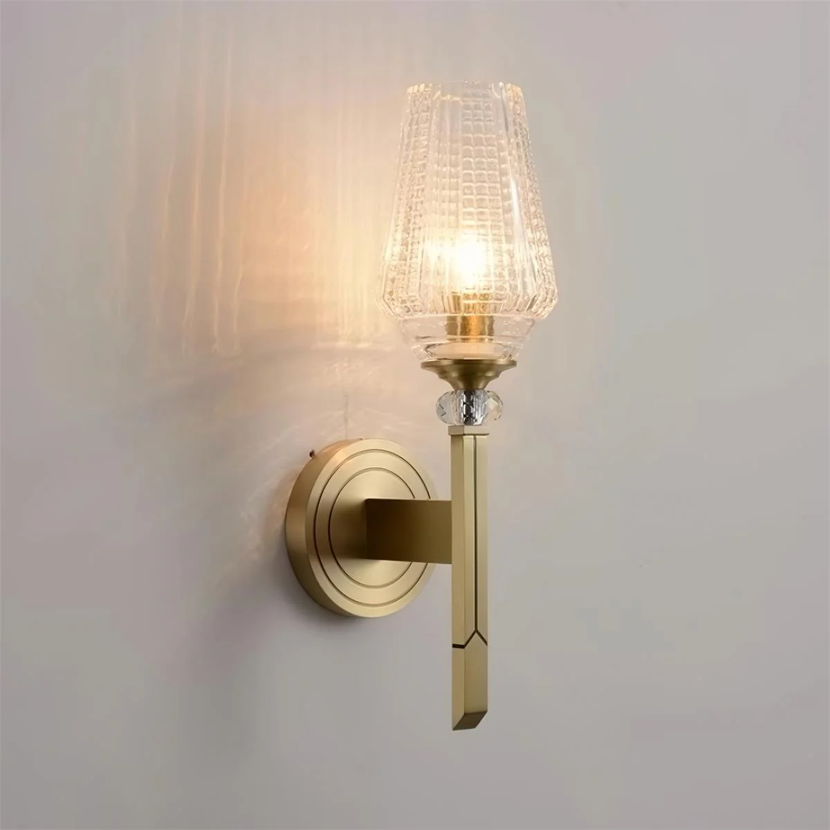 Lustra Wall Light Brass Crystal Elegant - Image 2